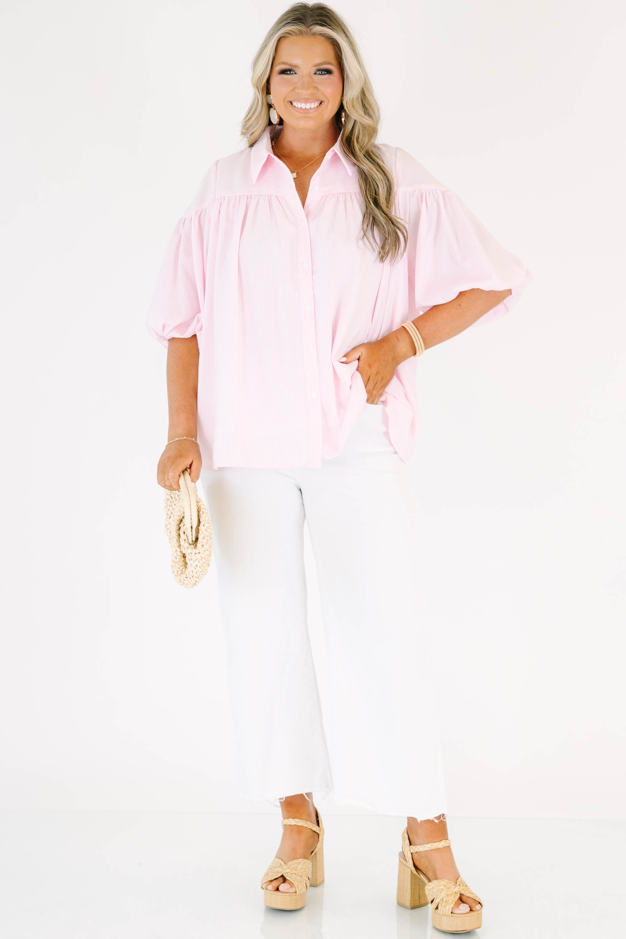 Love Is All Around Blouse, Pink