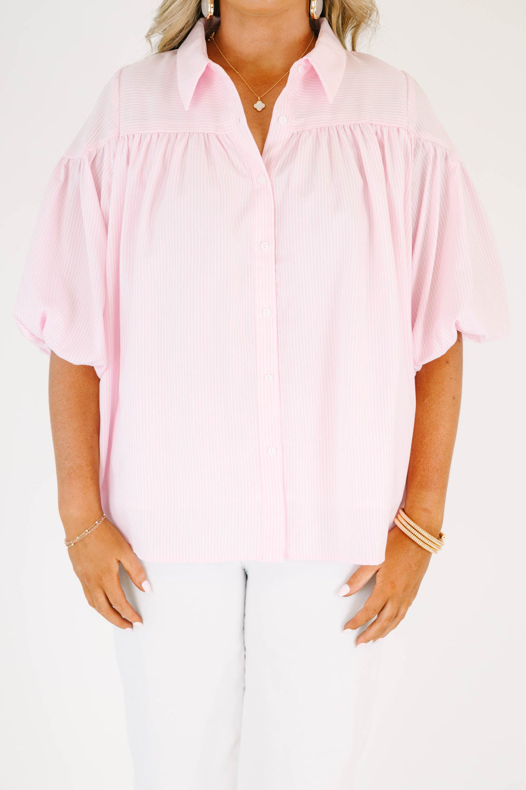 Love Is All Around Blouse, Pink