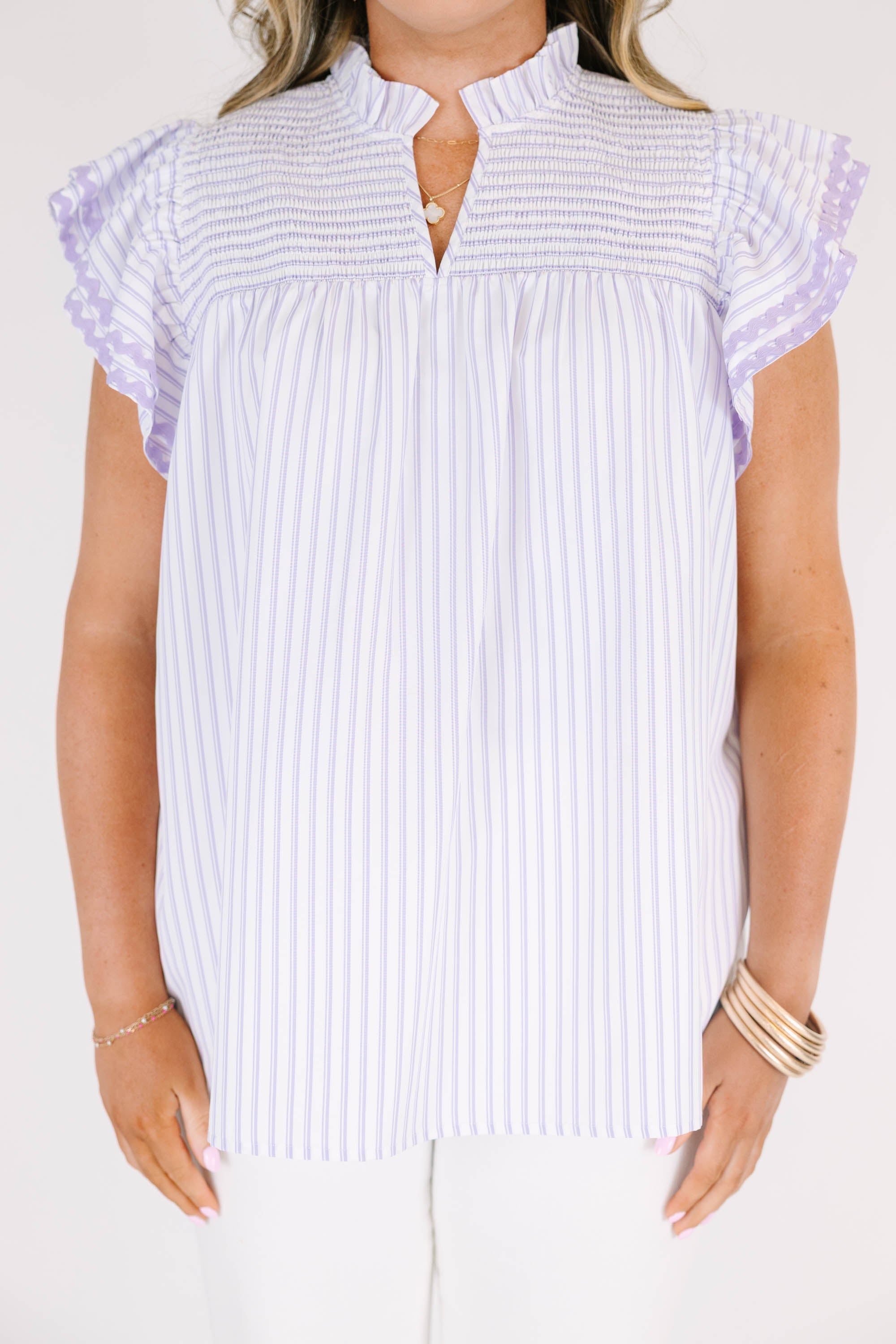 Love Like Mine Top, Lavender Stripe