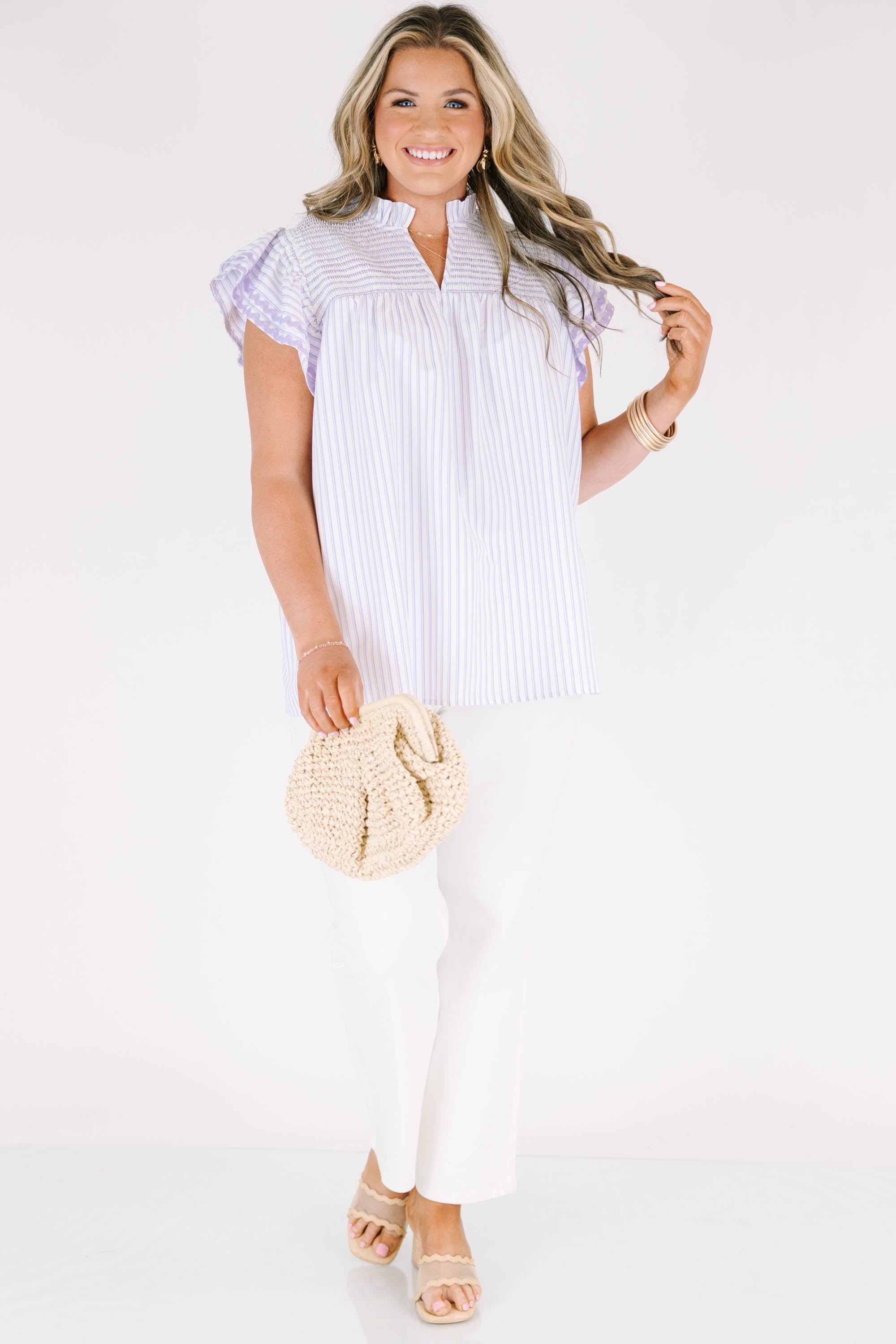 Love Like Mine Top, Lavender Stripe