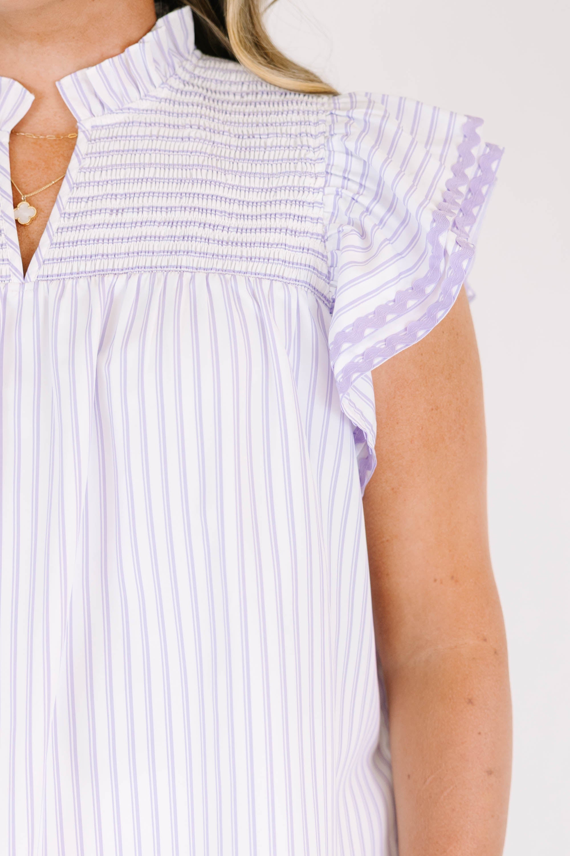 Love Like Mine Top, Lavender Stripe