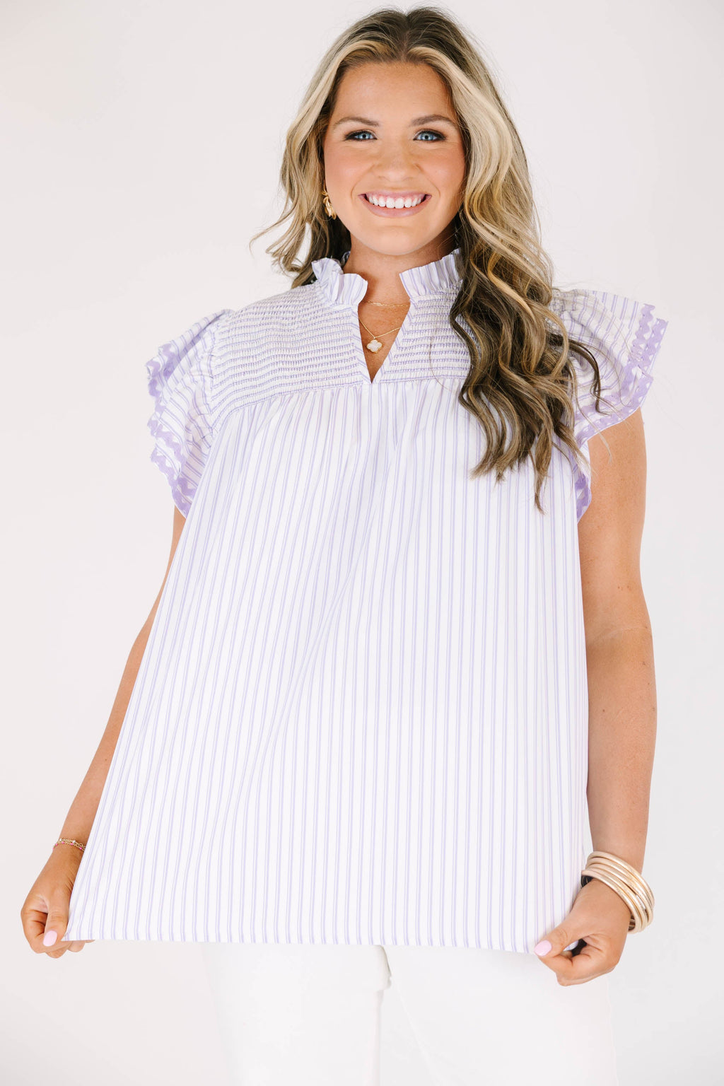 Love Like Mine Top, Lavender Stripe