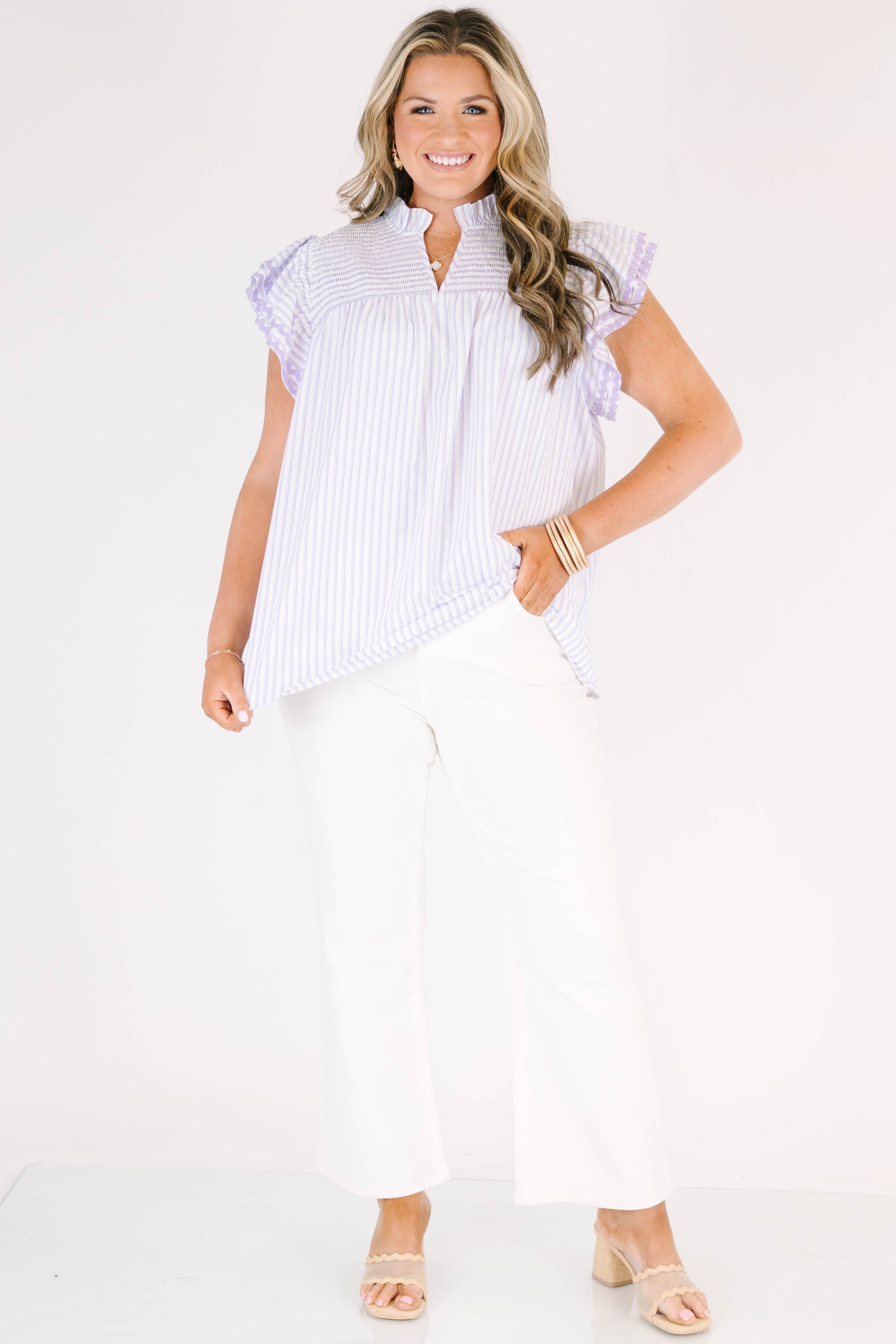 Love Like Mine Top, Lavender Stripe