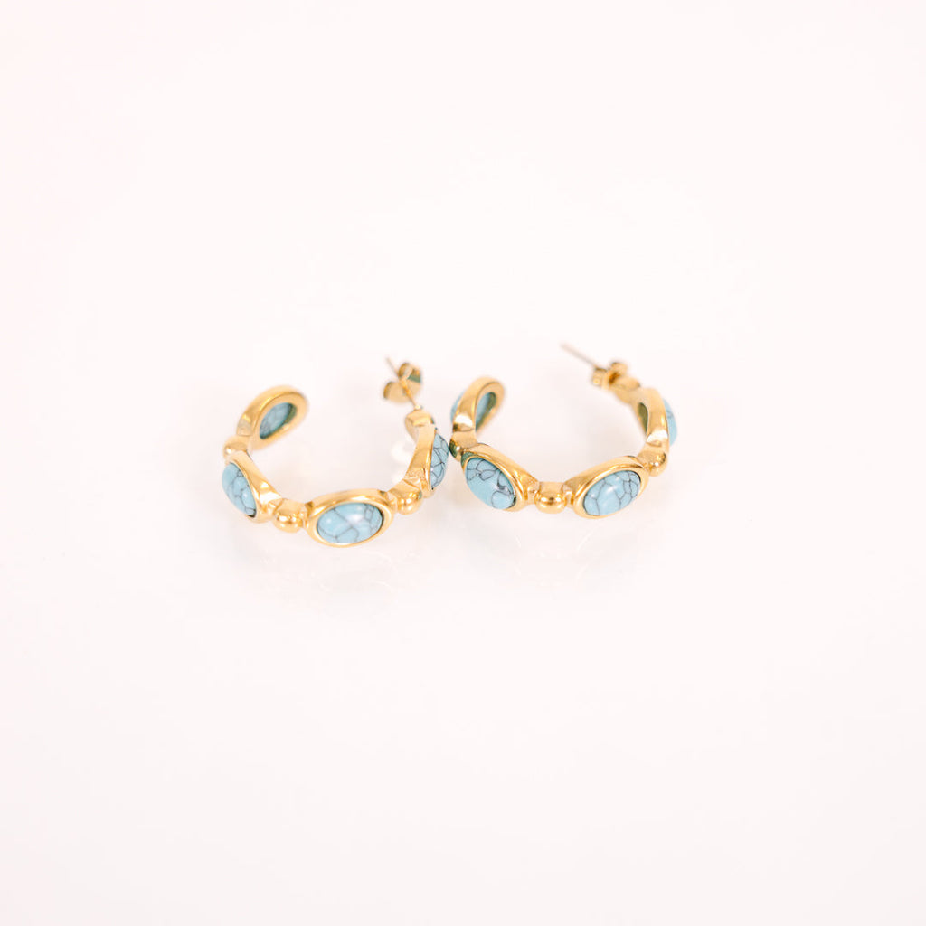 Lovely Life Earrings, Turquoise