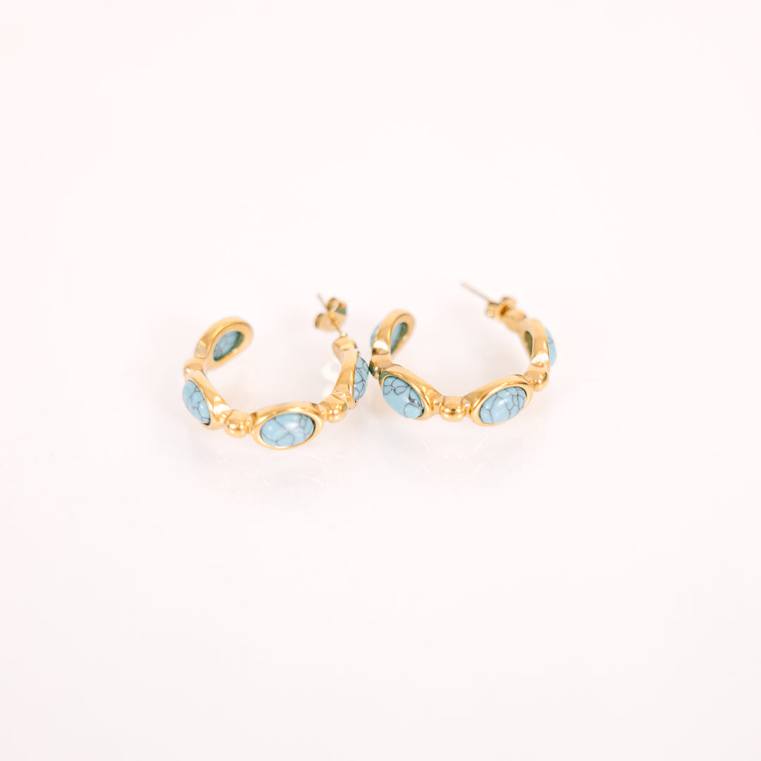 Lovely Life Earrings, Turquoise