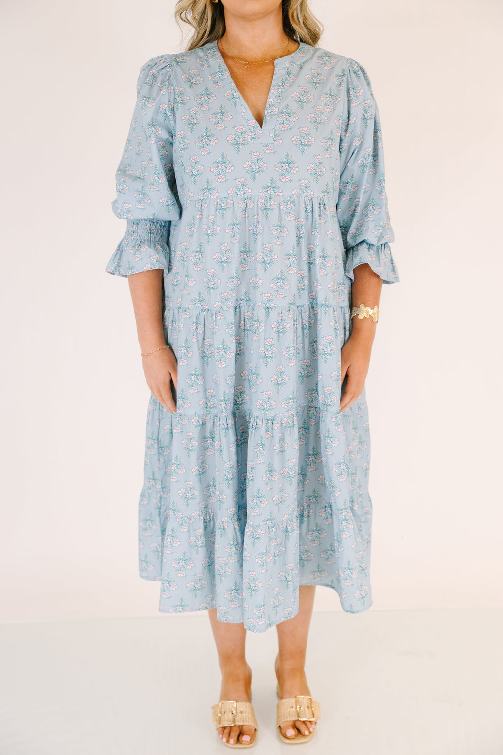 Love You So Dress, Blue Floral