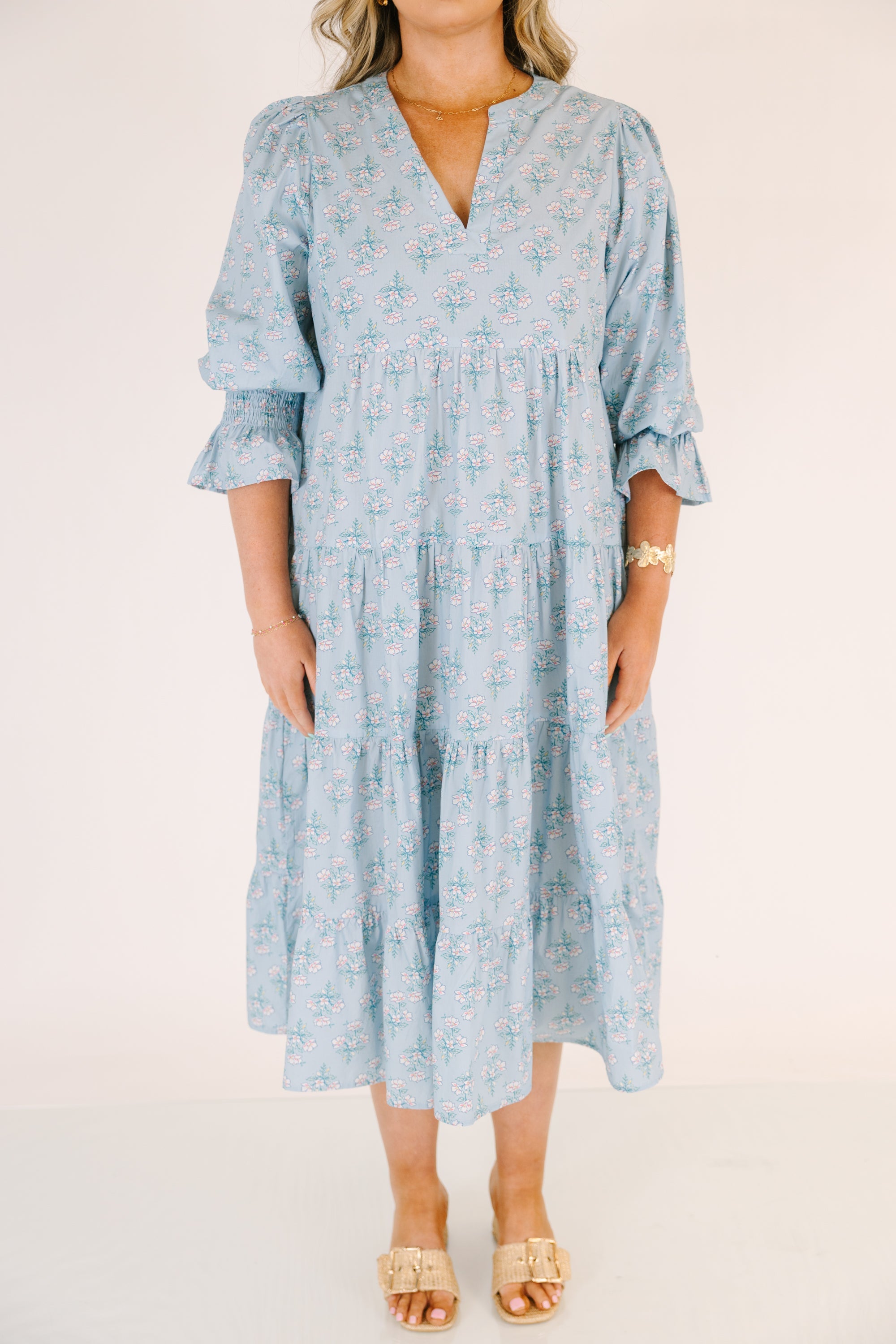 Love You So Dress, Blue Floral