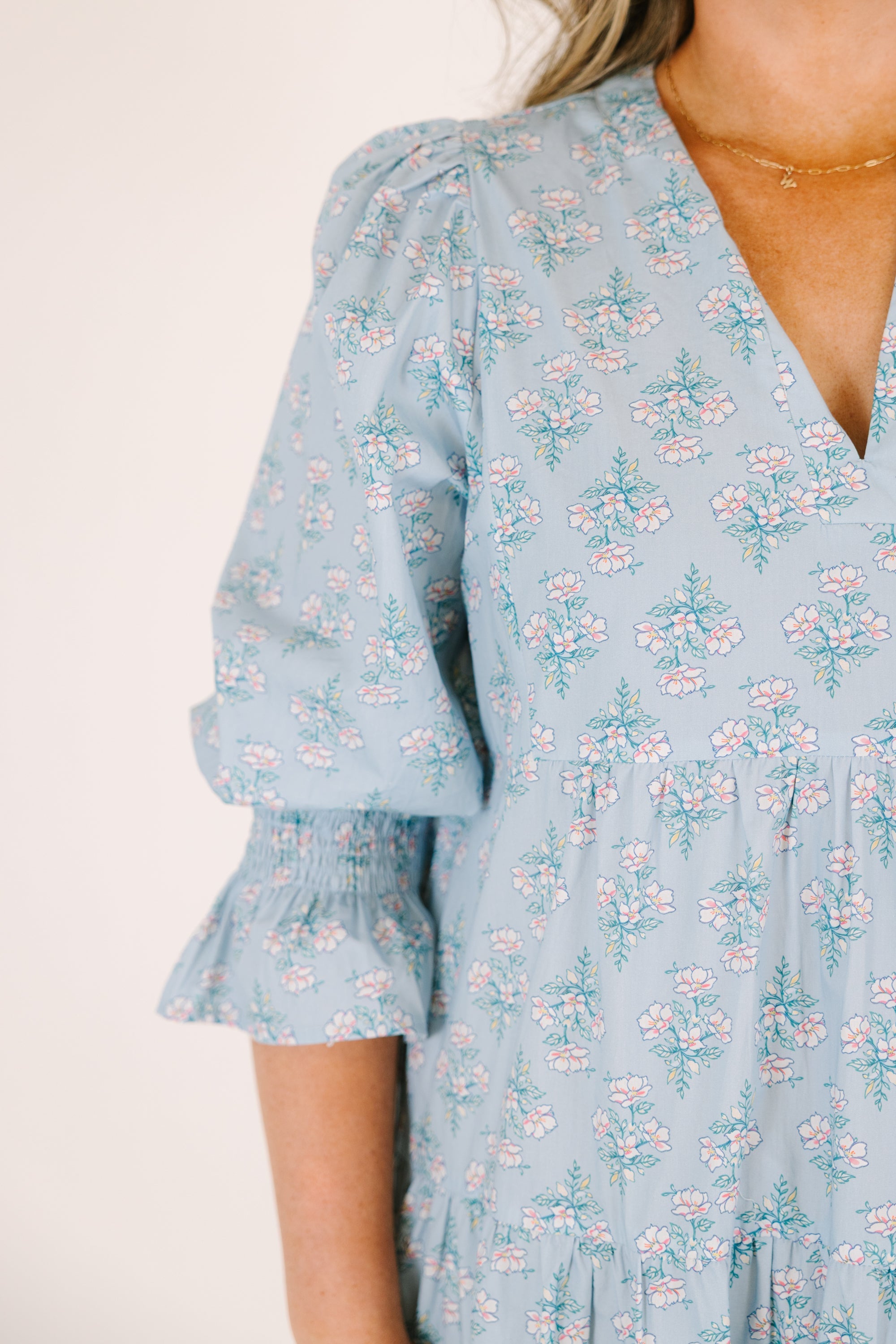 Love You So Dress, Blue Floral