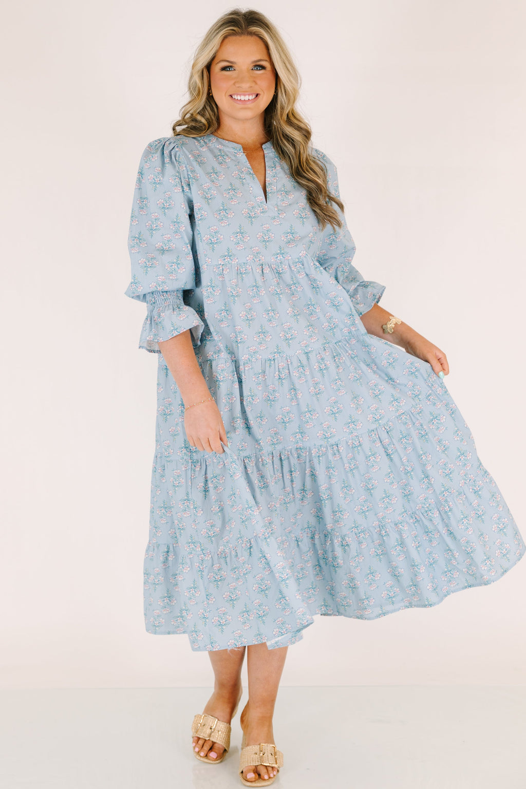 Love You So Dress, Blue Floral