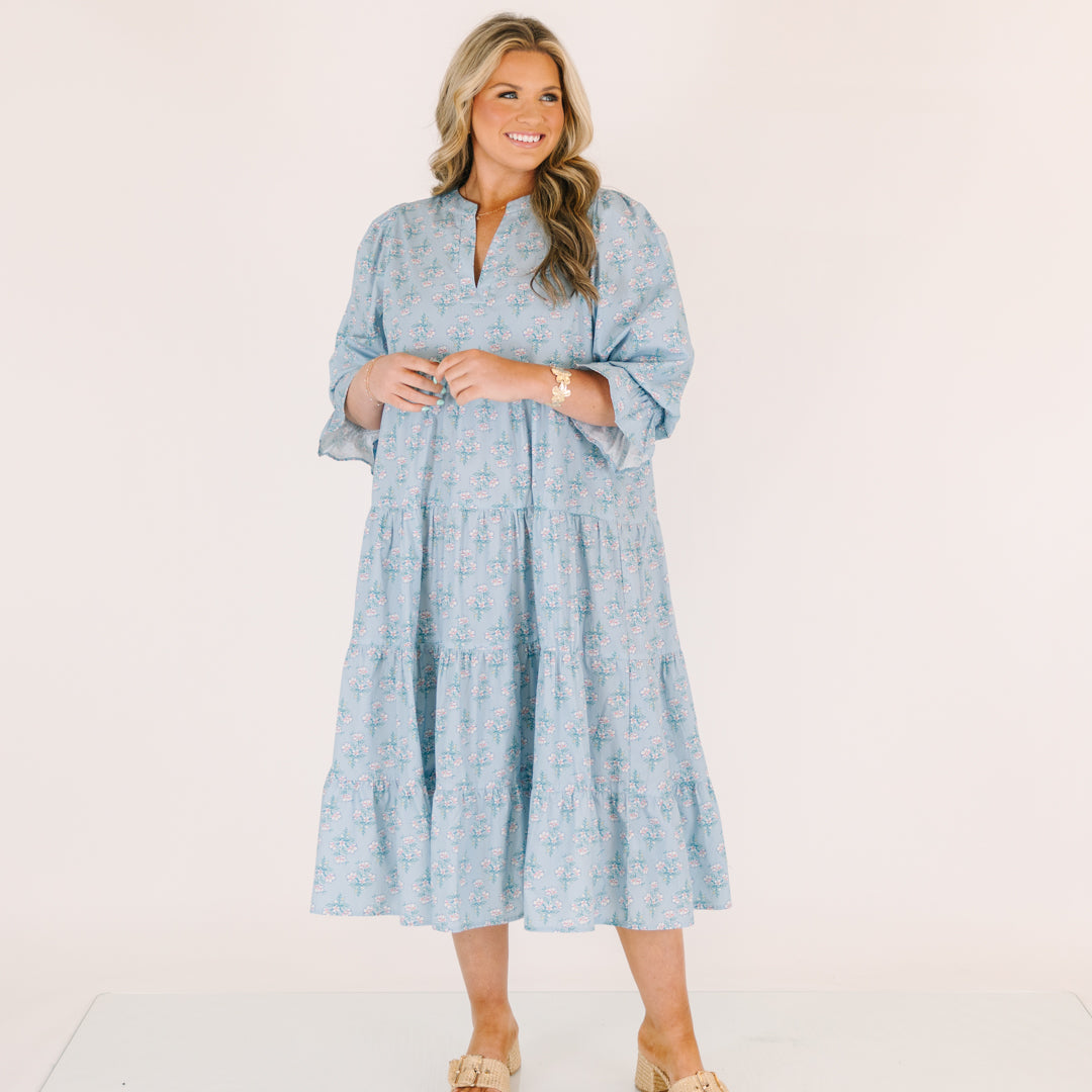 Love You So Dress, Blue Floral