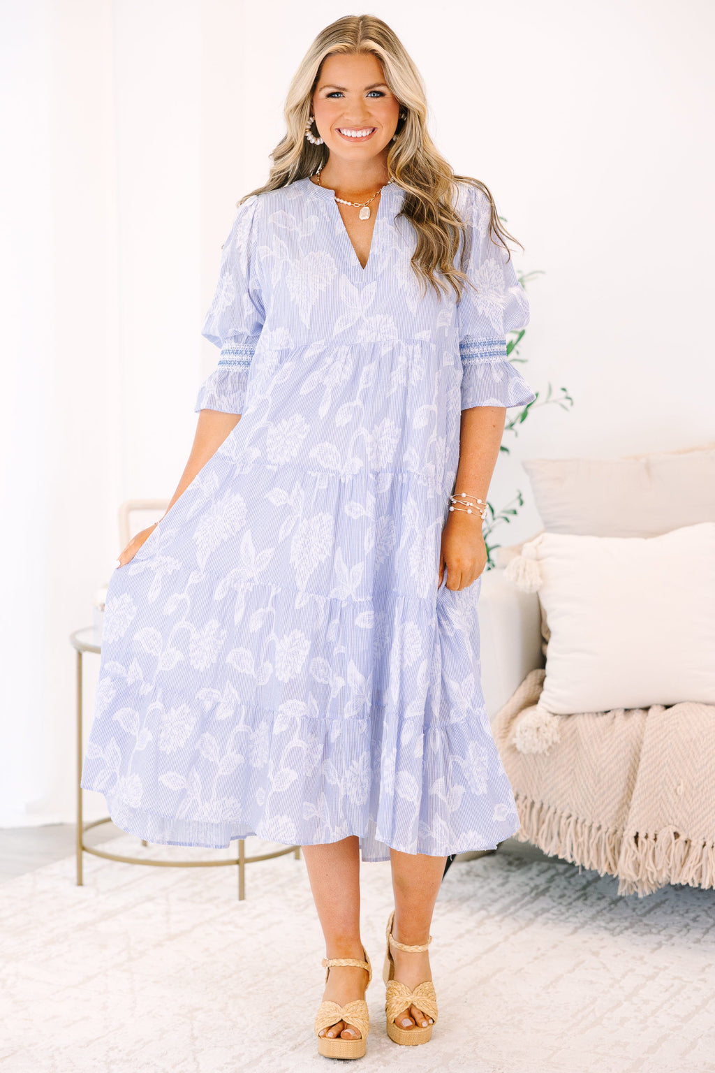 Love You So Dress, Blue Stripe