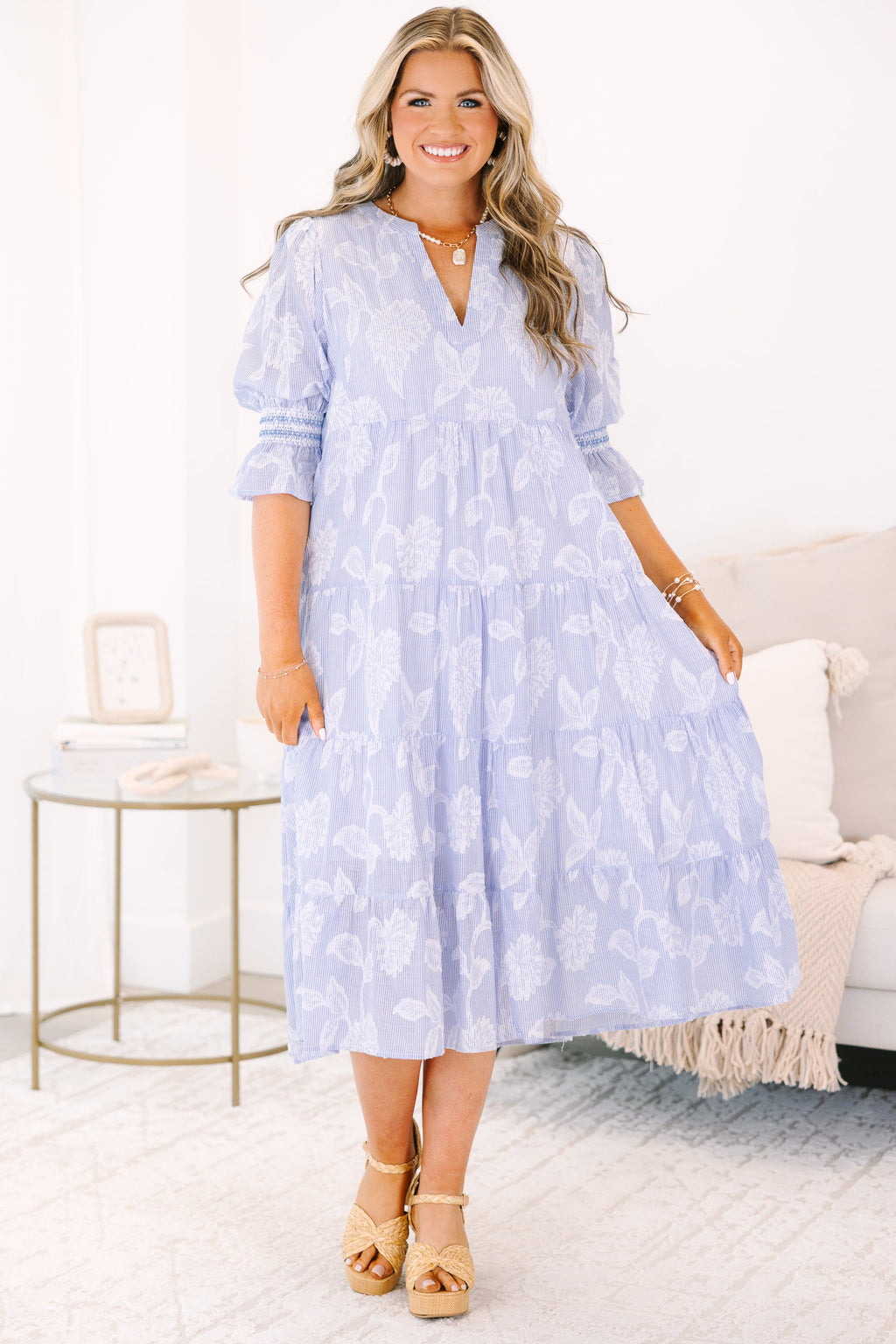 Love You So Dress, Blue Stripe