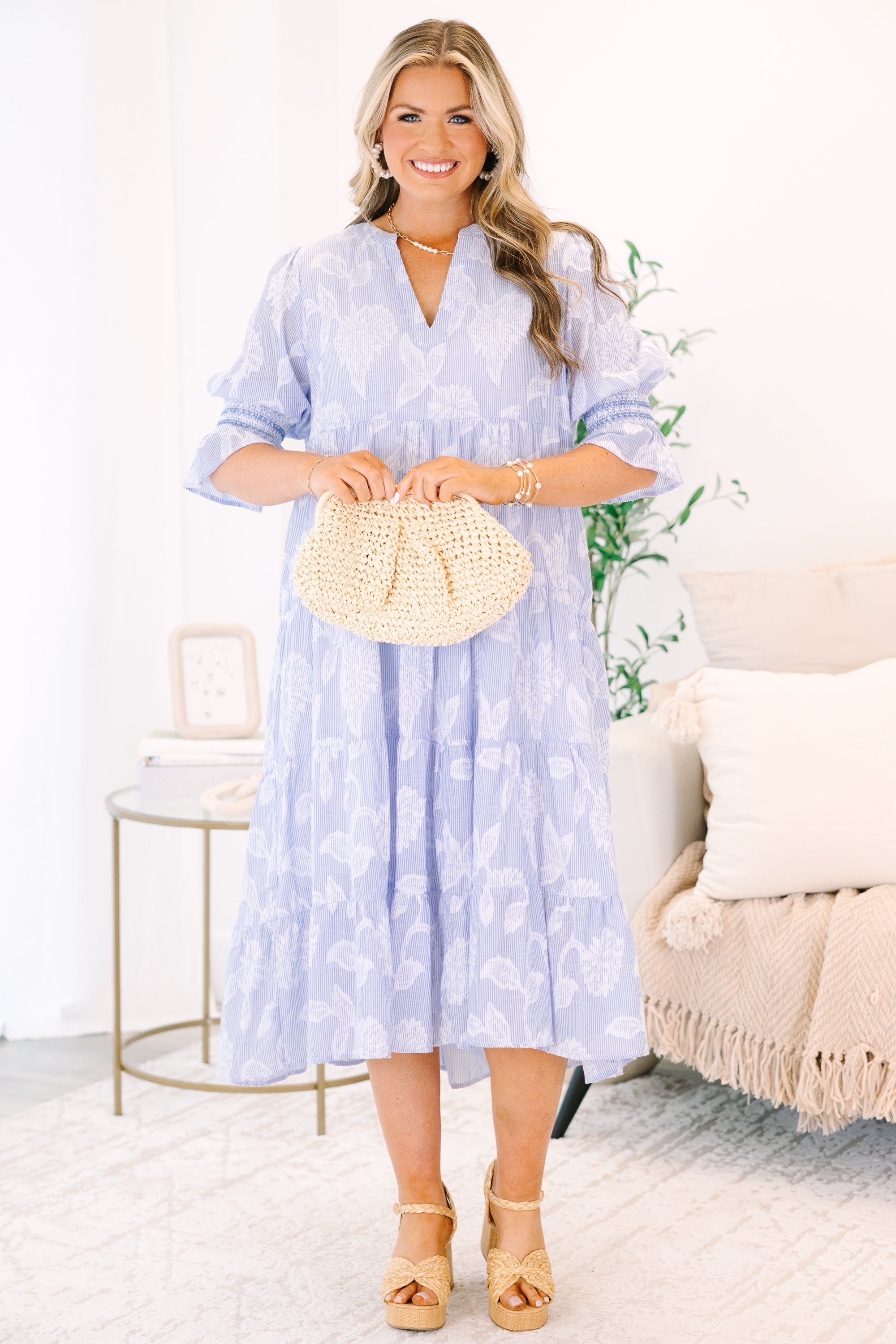 Love You So Dress, Blue Stripe