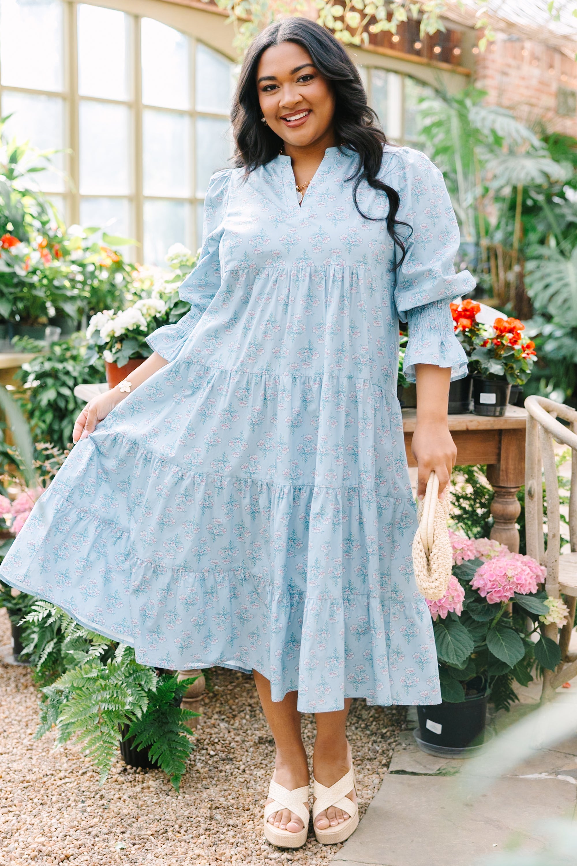 Love You So Dress, Blue Floral