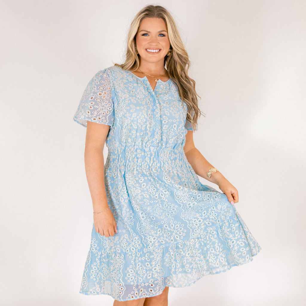 Lush With Life Dress, Baby Blue