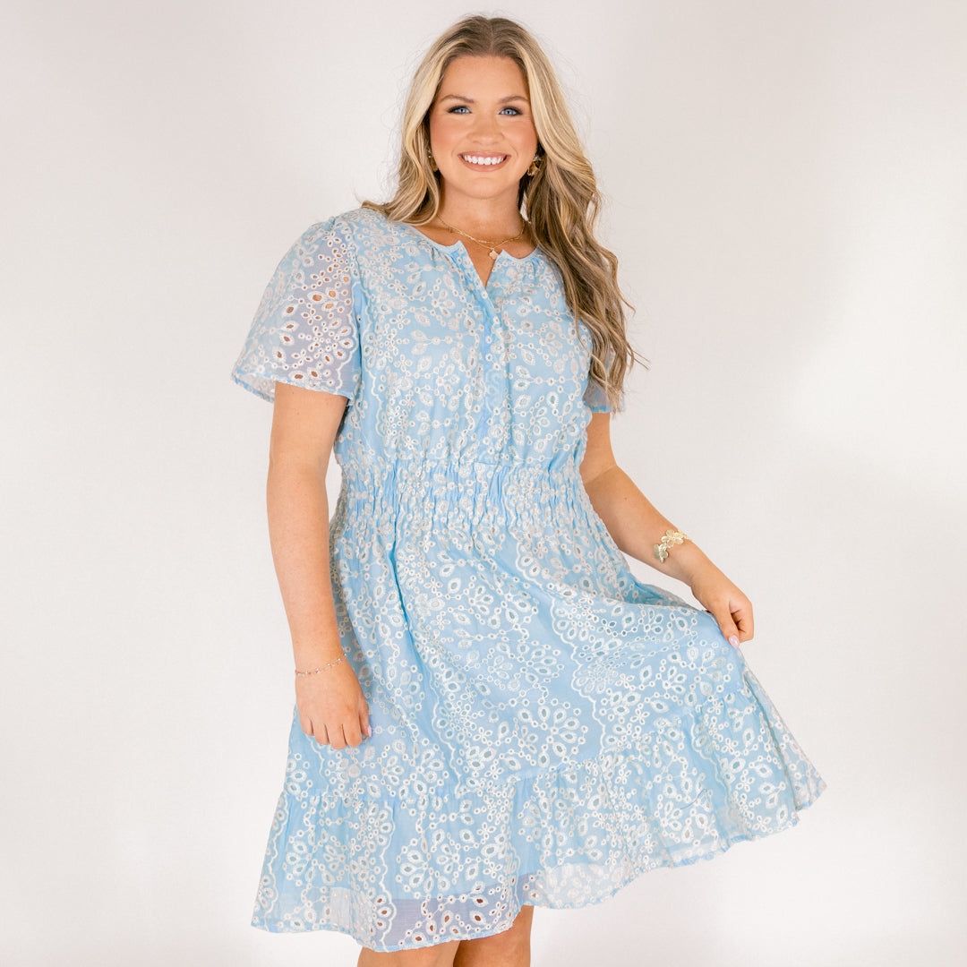 Lush With Life Dress, Baby Blue