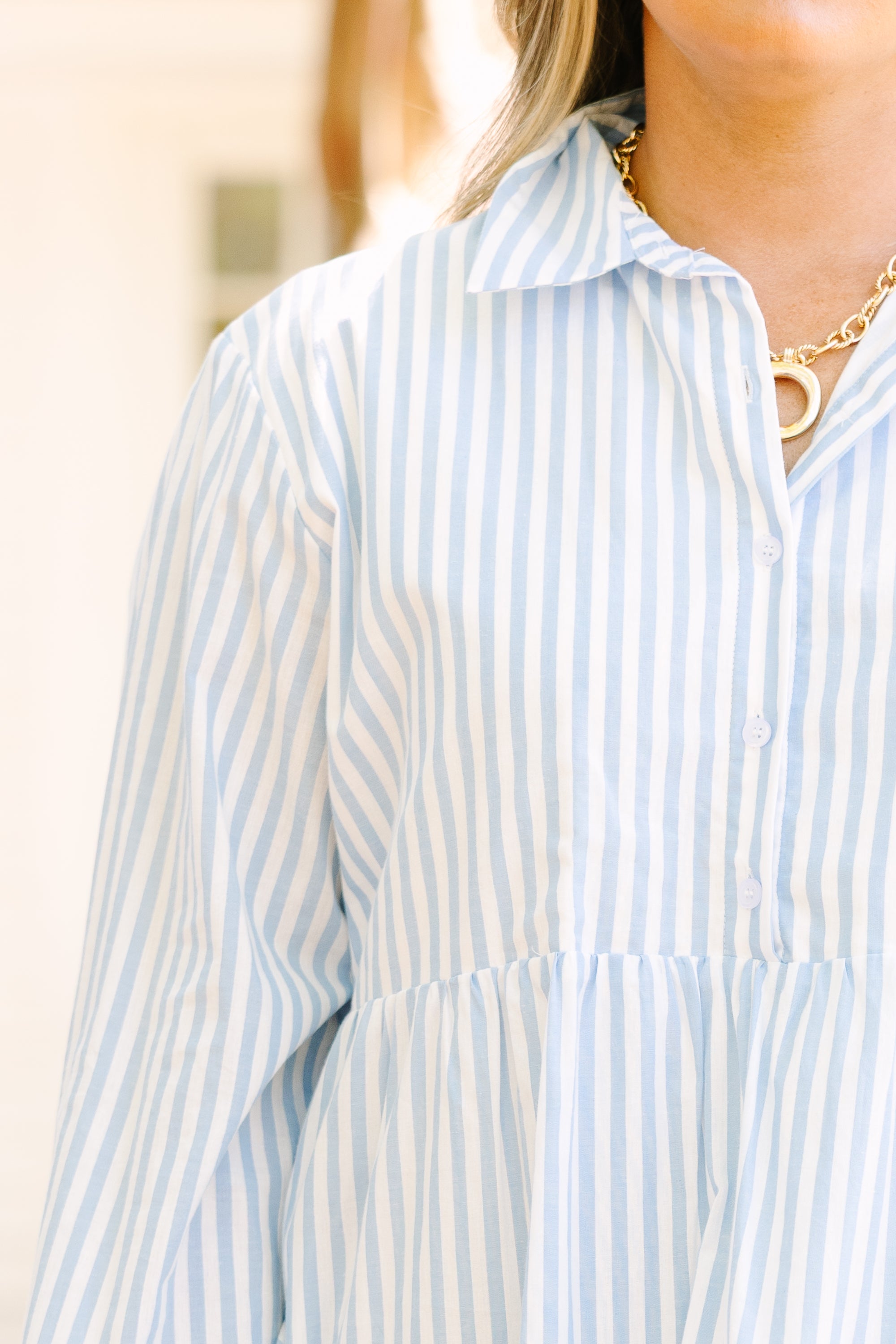 Made For Malibu Dress, Blue Stripe
