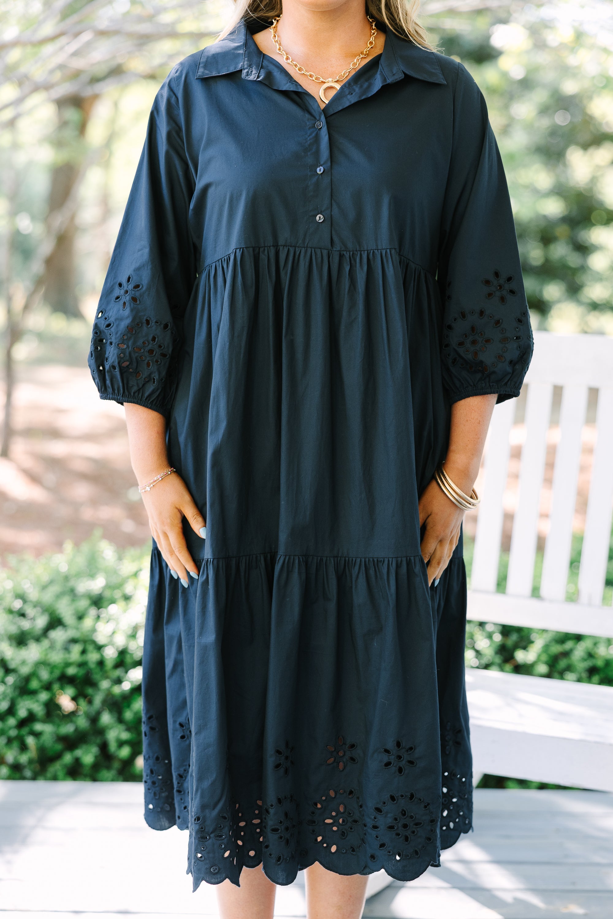 Make It Fun Dress, Navy