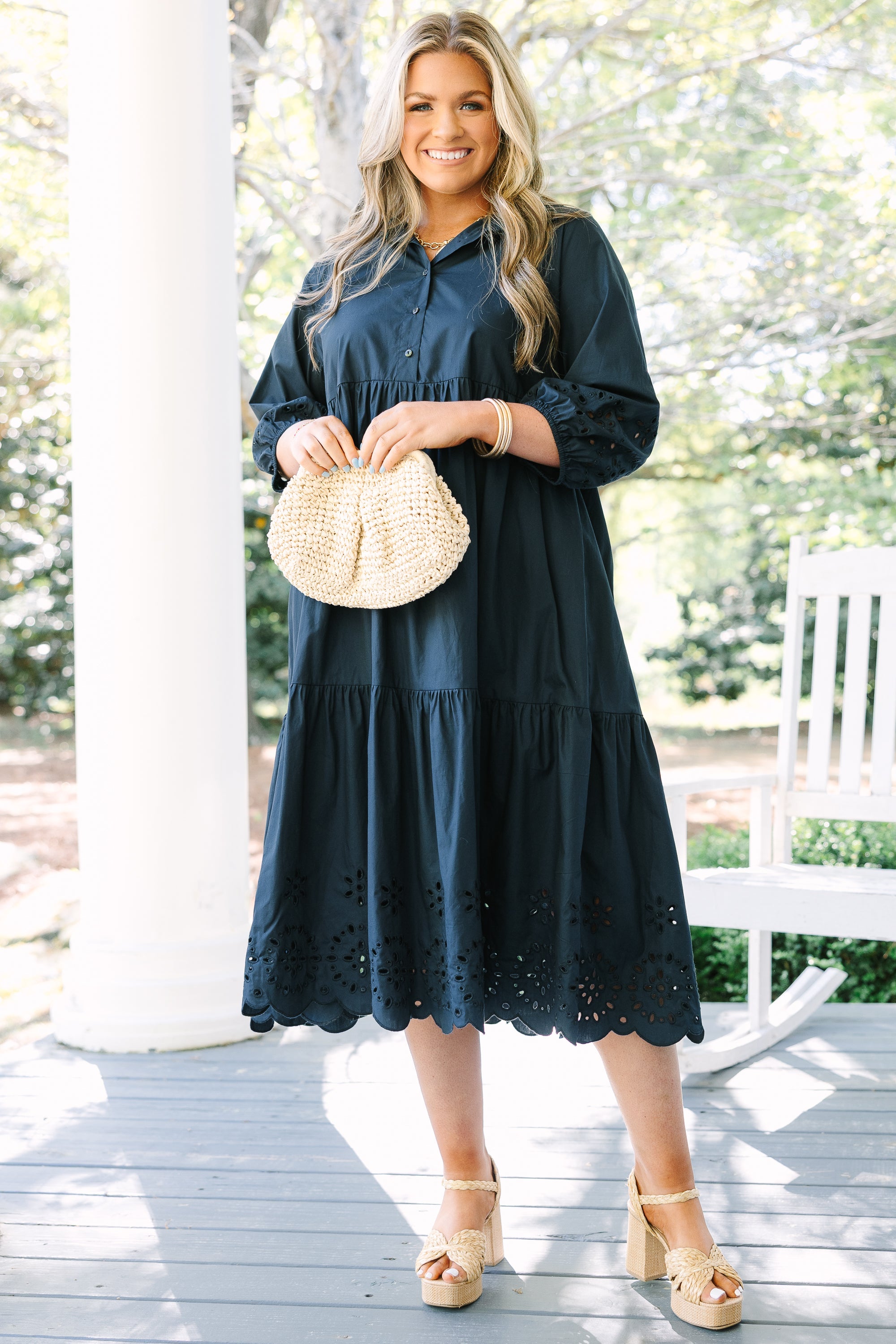 Make It Fun Dress, Navy