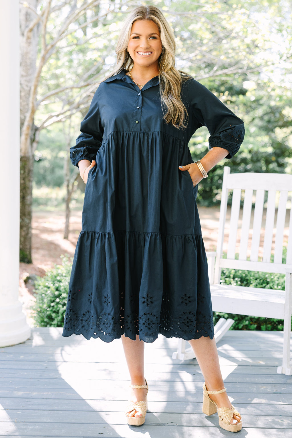 Make It Fun Dress, Navy