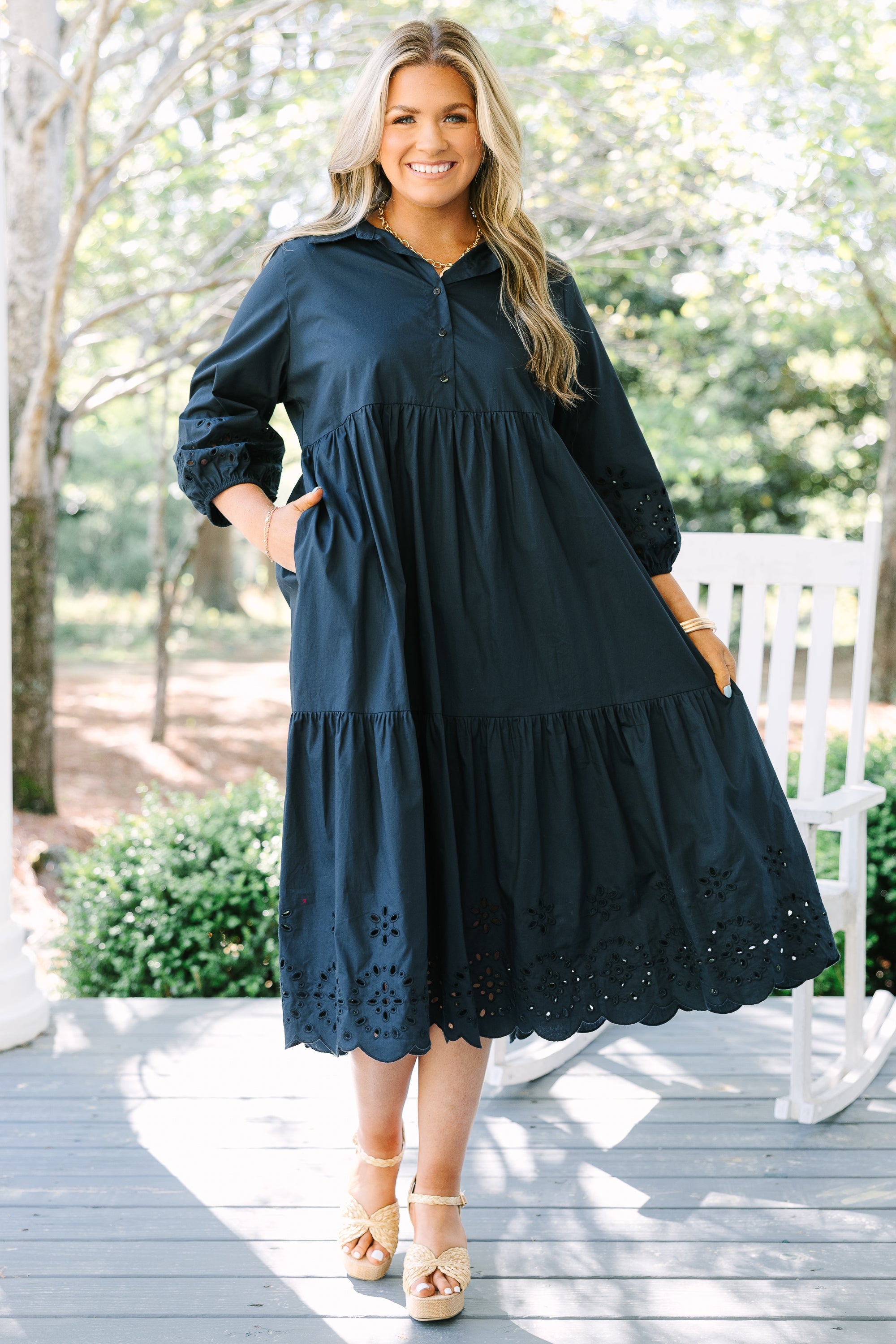 Make It Fun Dress, Navy