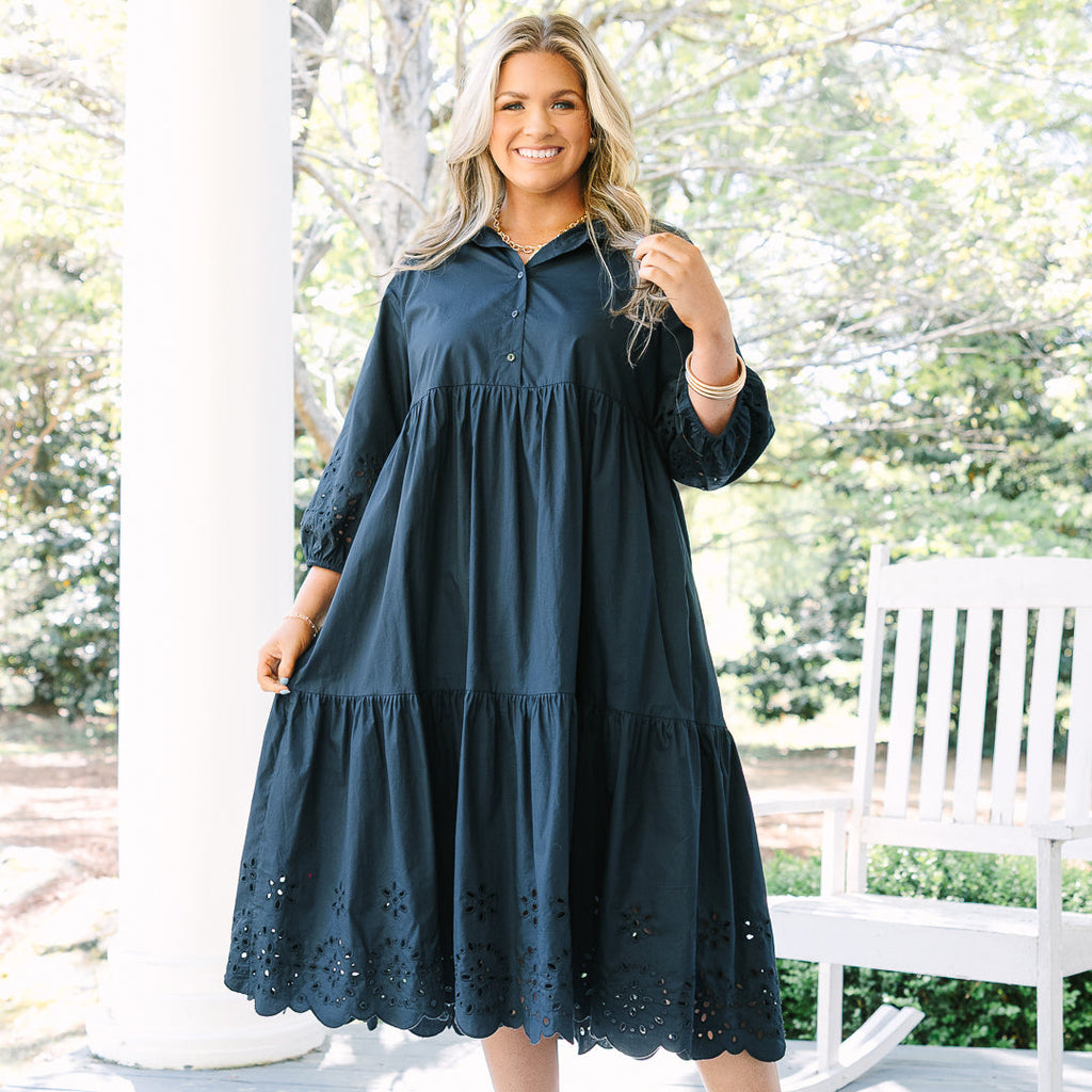 Make It Fun Dress, Navy