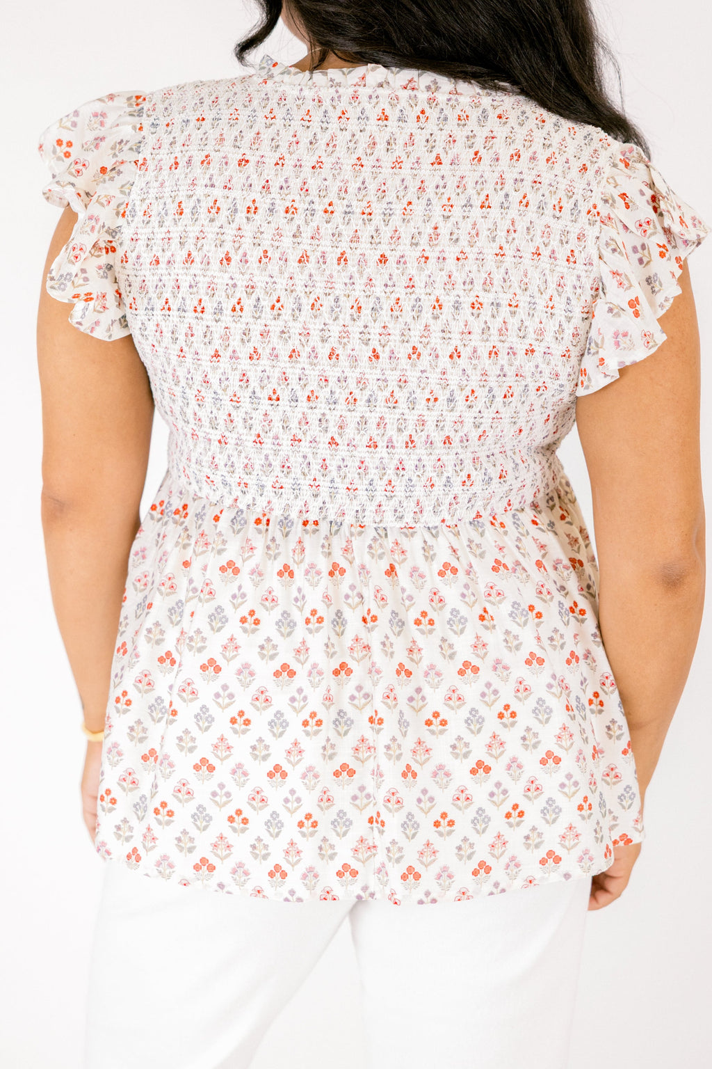 Making Moves Top, White Floral