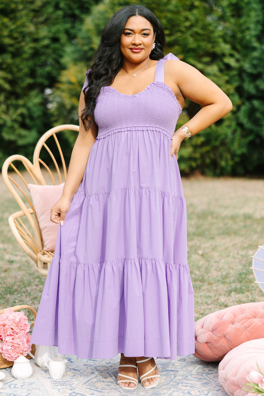 Midnight Garden Dress, Purple