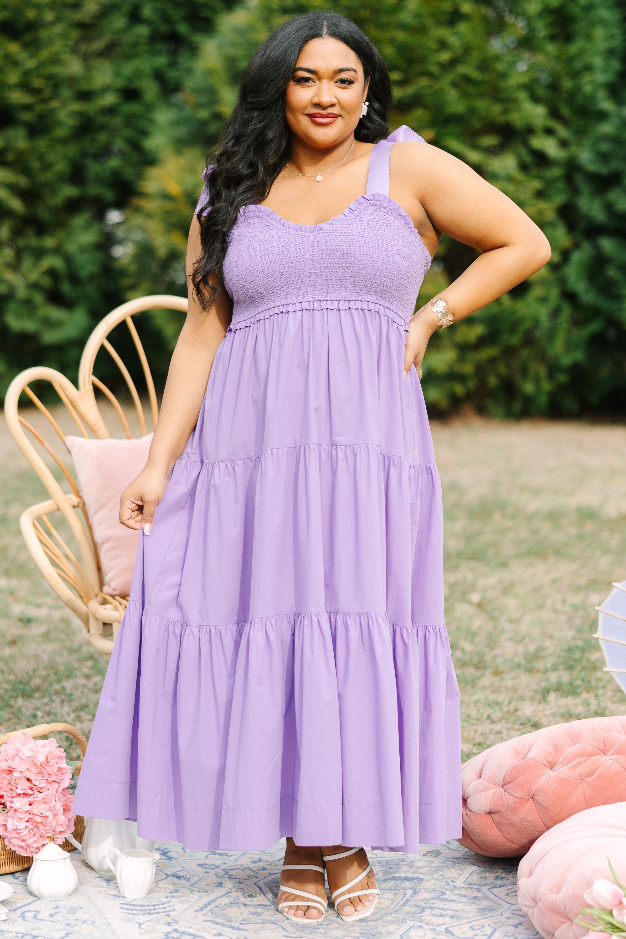 Midnight Garden Dress, Purple