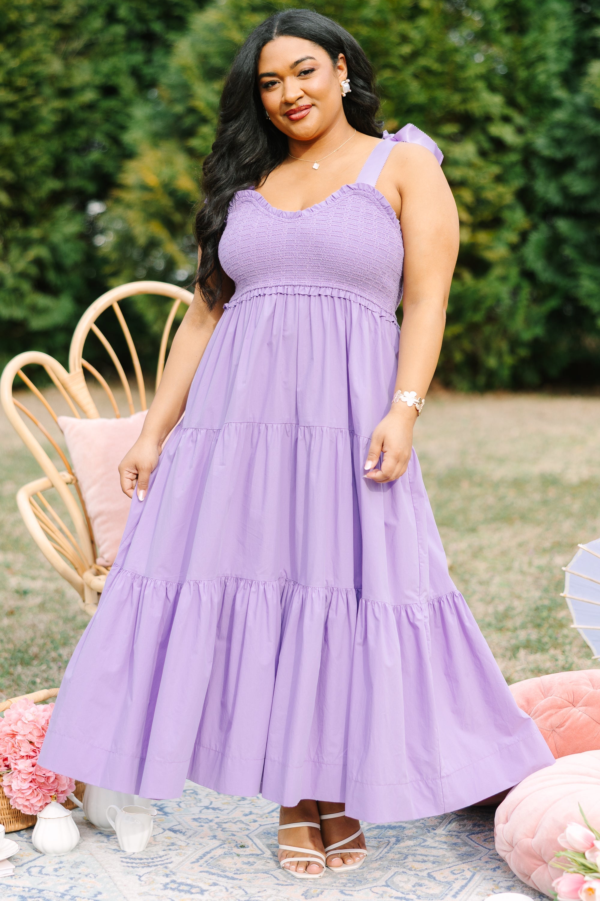 Midnight Garden Dress, Purple