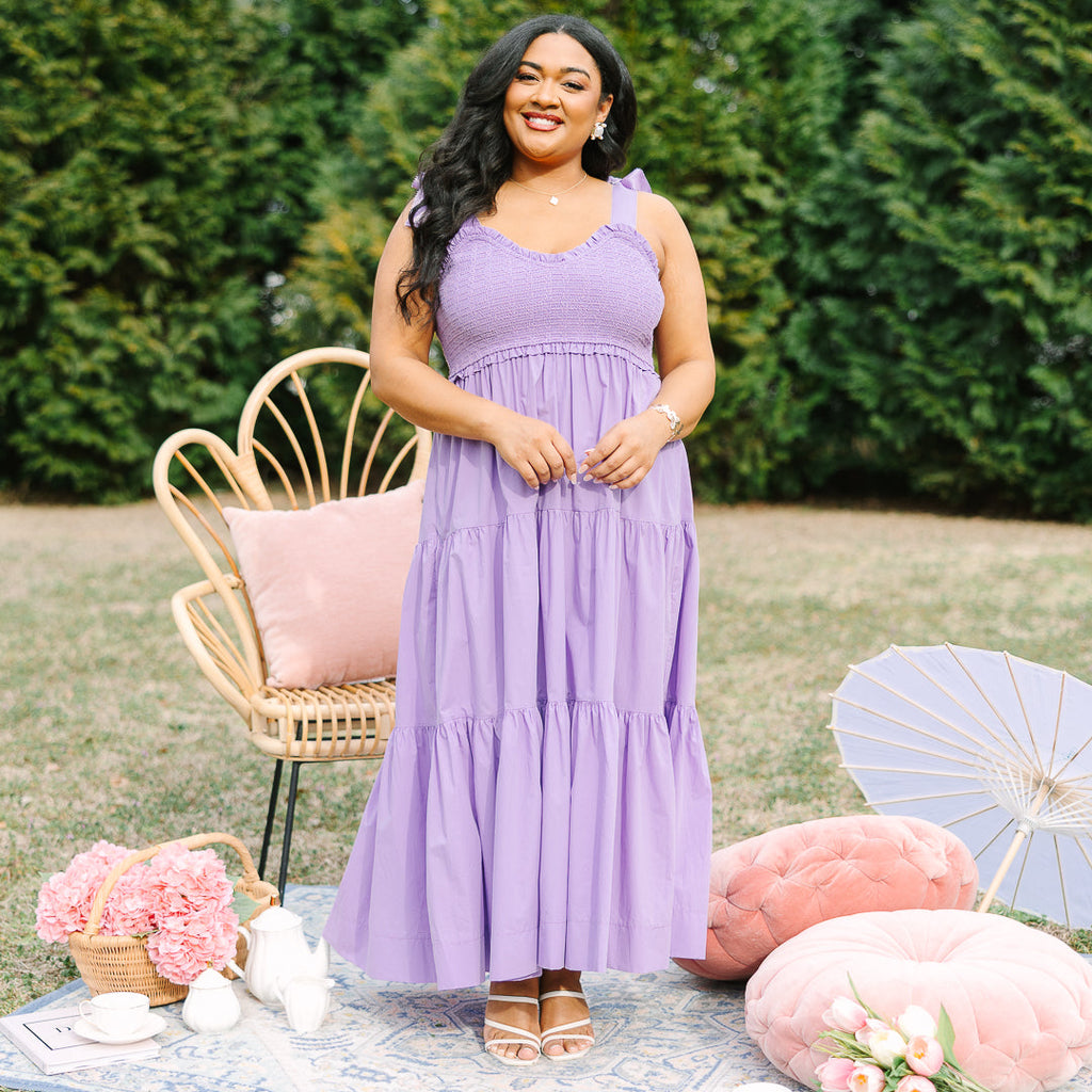 Midnight Garden Dress, Purple