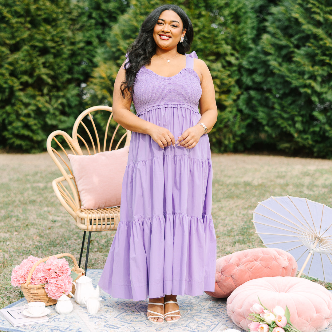Midnight Garden Dress, Purple