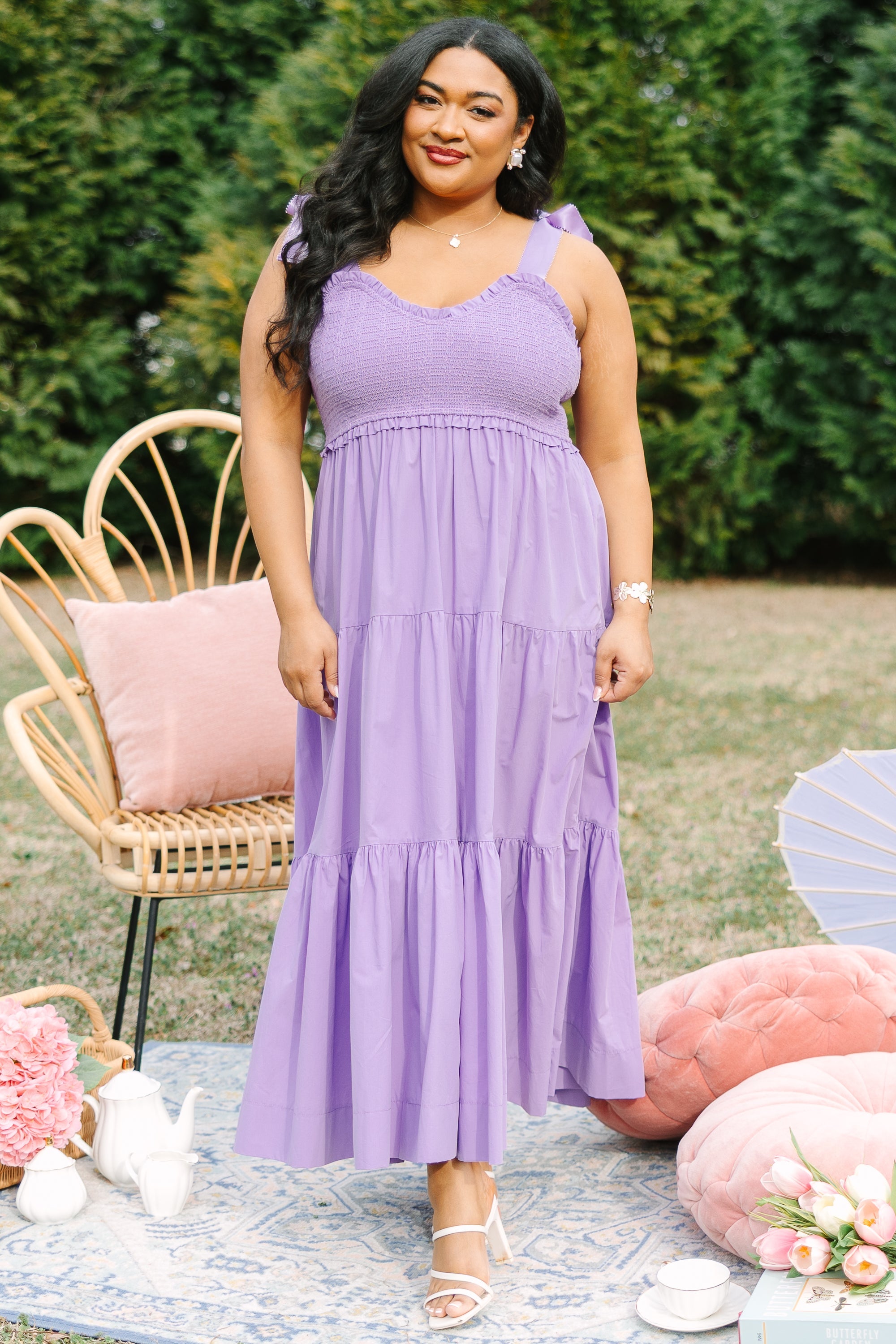 Midnight Garden Dress, Purple