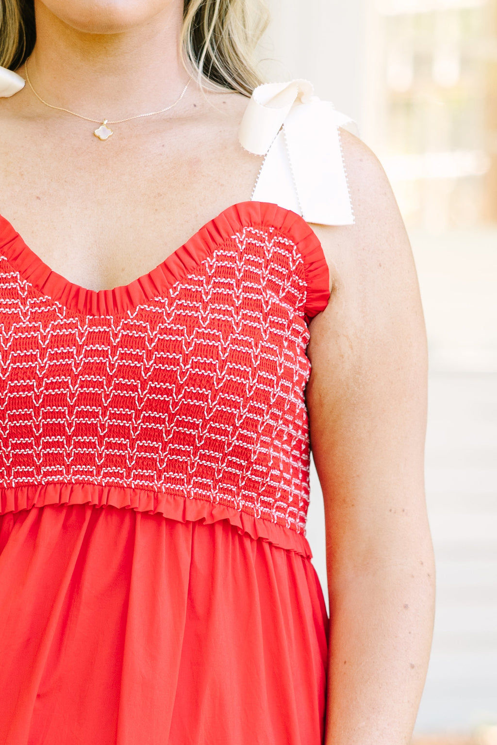 Midnight Garden Dress, Red