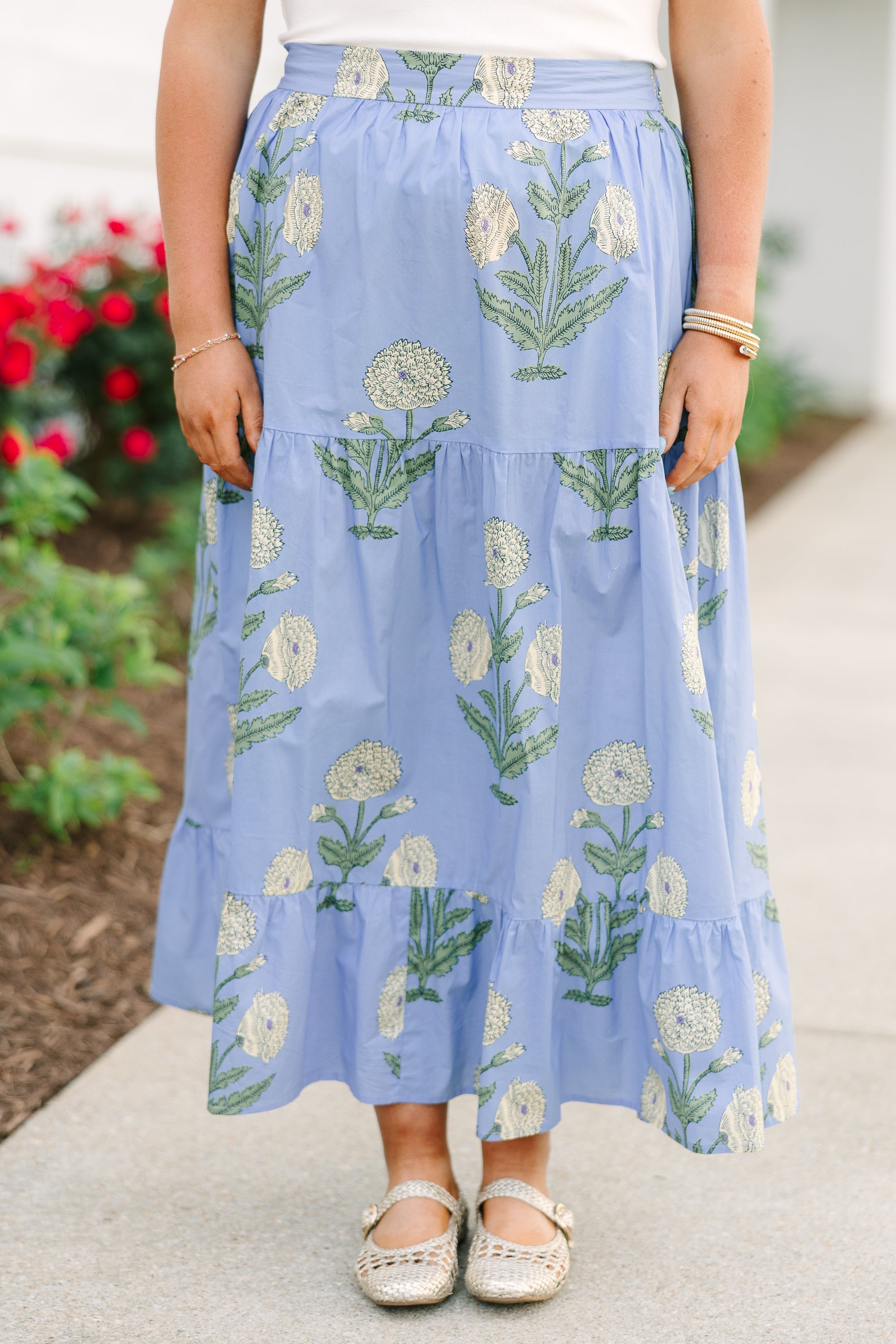 More Than Fantasy Skirt, Blue Floral