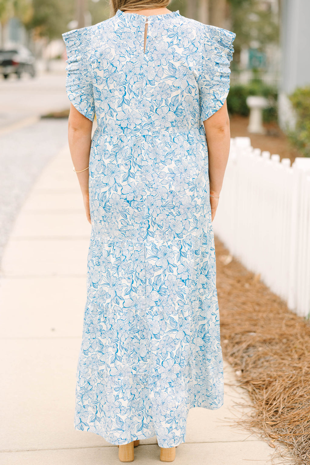 Mossy Meadows Maxi Dress, Blue