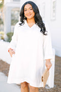 Natural By Nature Popover Dress, Cream