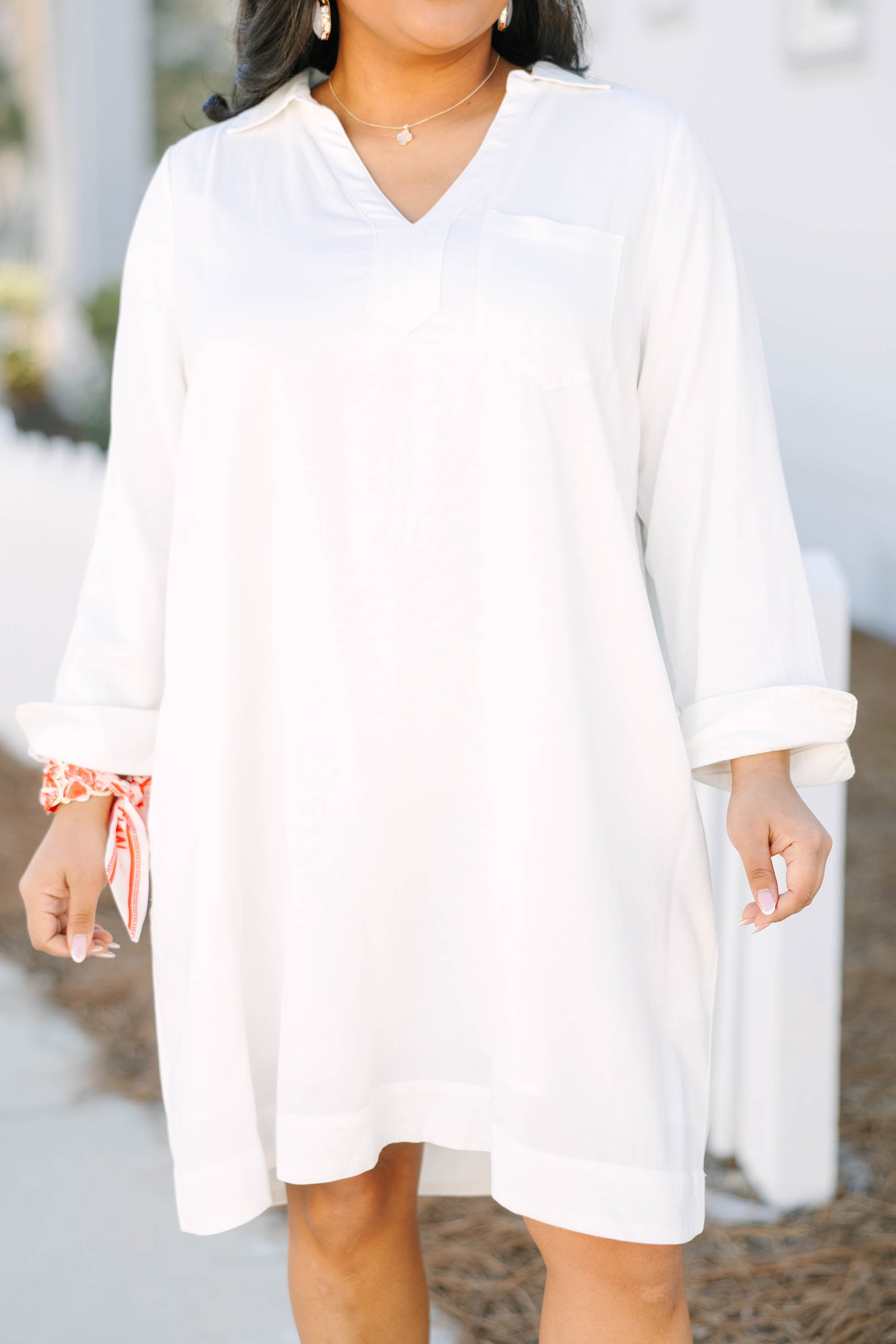Natural By Nature Popover Dress, Cream
