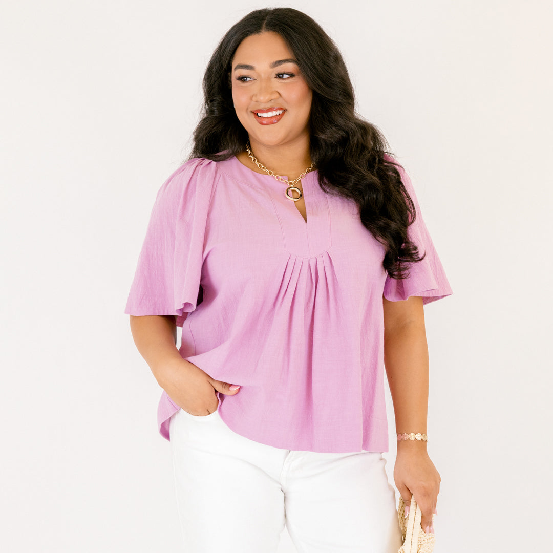 Nautical Breeze Top, Lavender