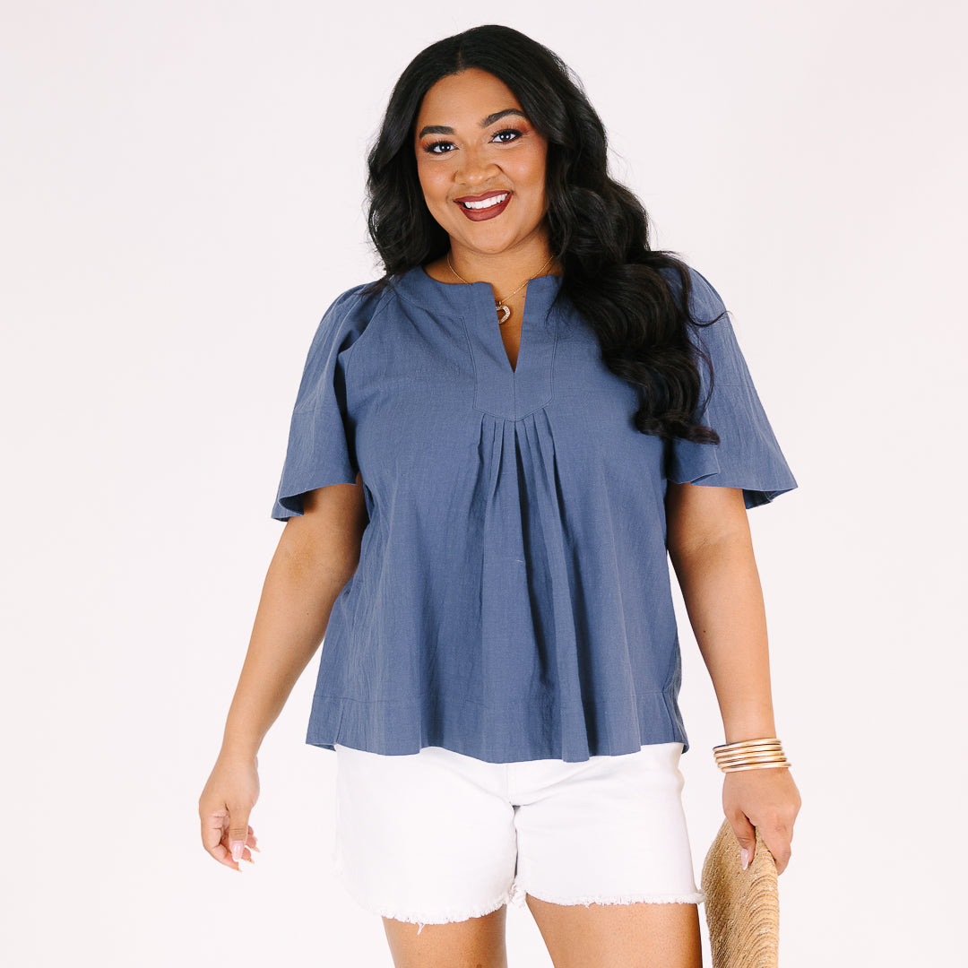 Nautical Breeze Top, Navy
