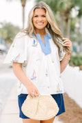 Nautical Breeze Top, White