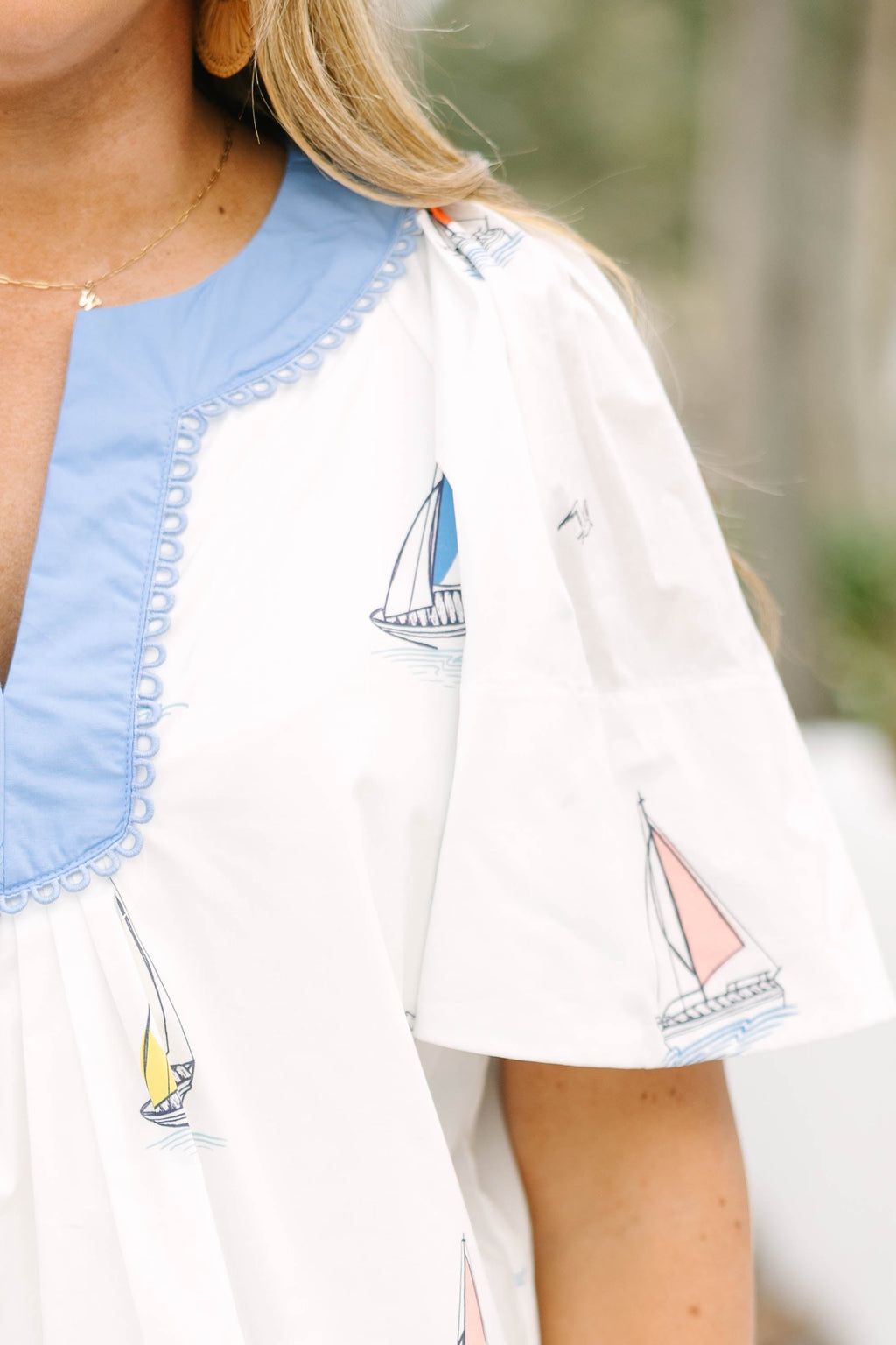 Nautical Breeze Top, White