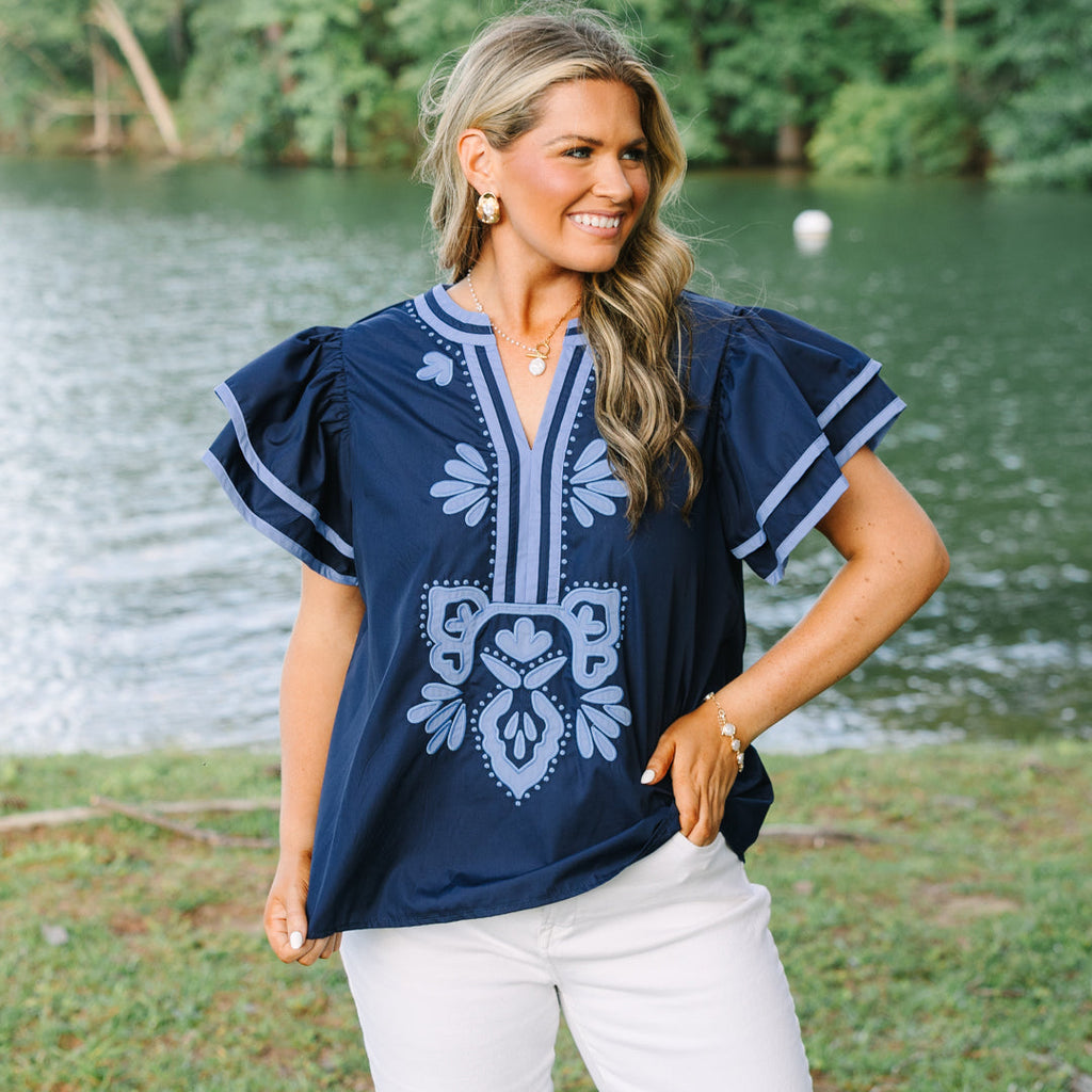 Never Better Top, Navy