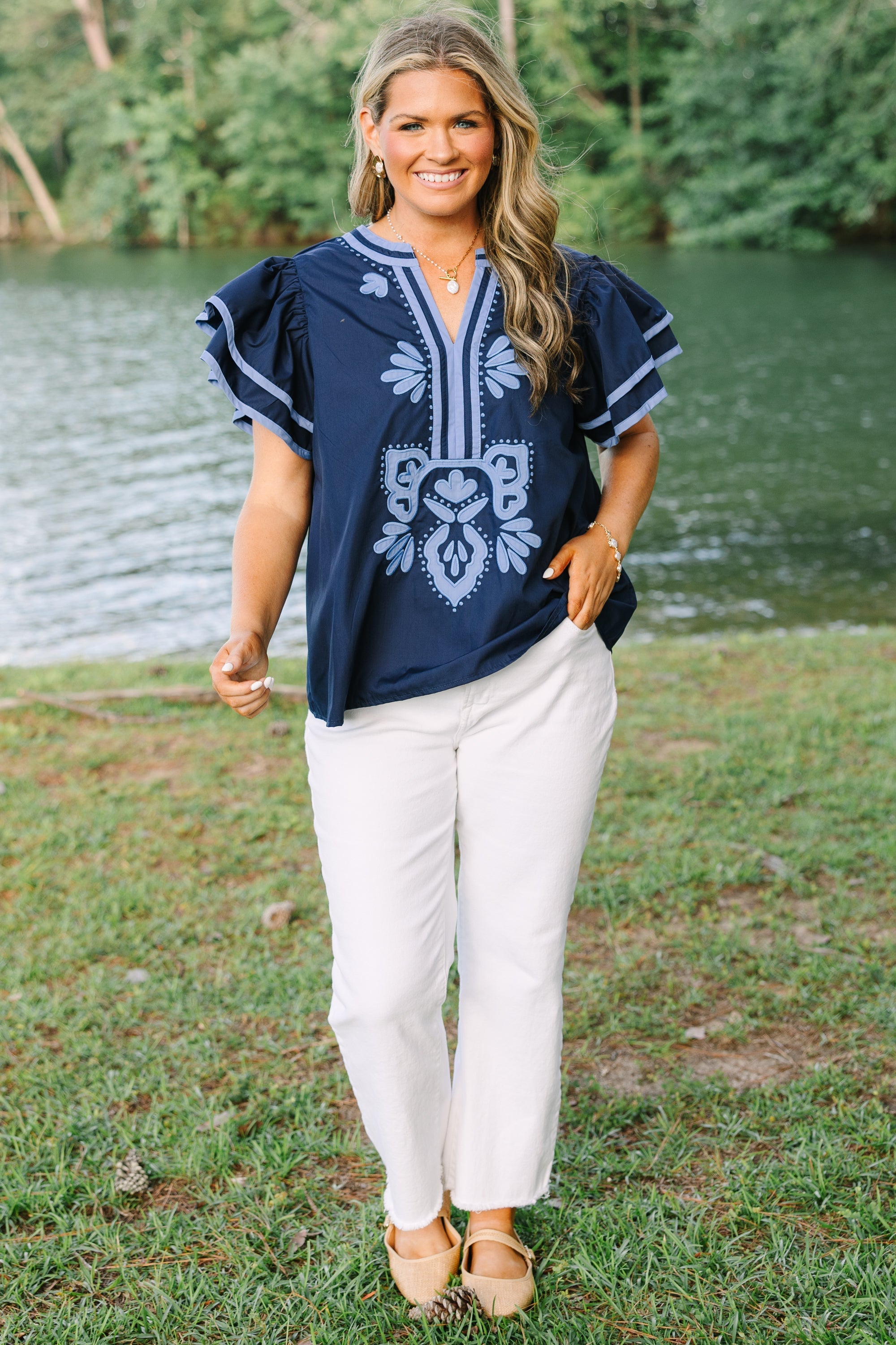 Never Better Top, Navy