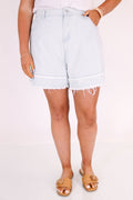 Never Fear Shorts, Light Denim
