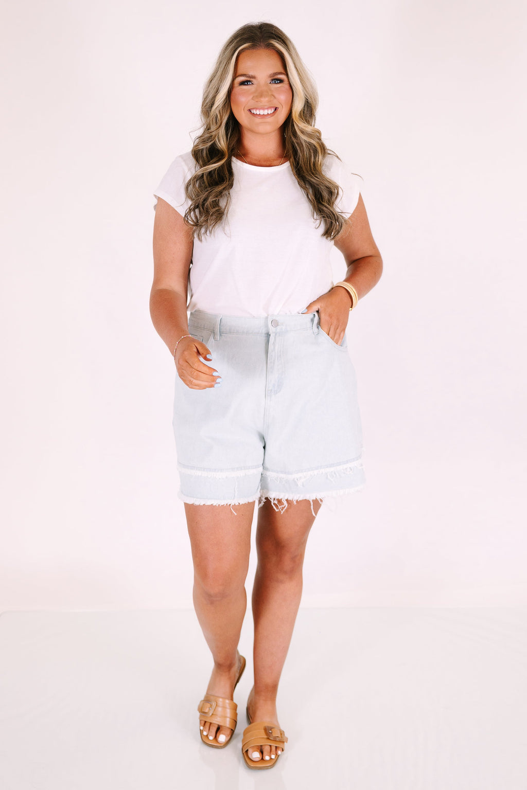 Never Fear Shorts, Light Denim