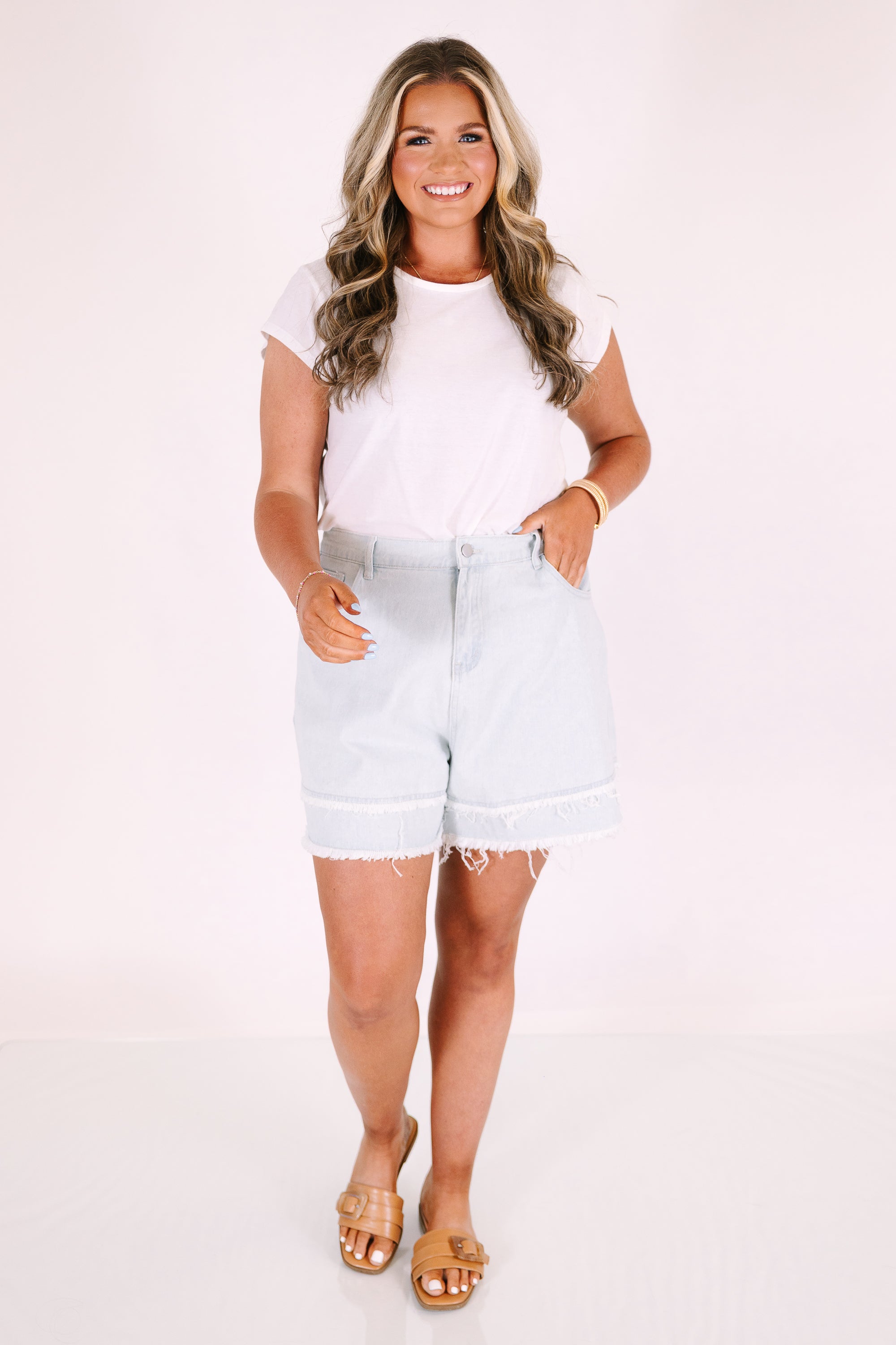 Never Fear Shorts, Light Denim