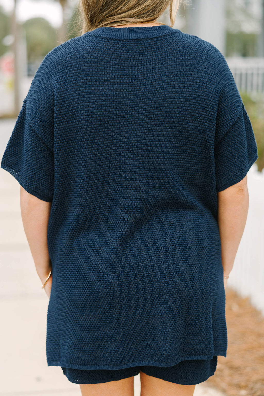Off In Paradise Sweater Set, Navy