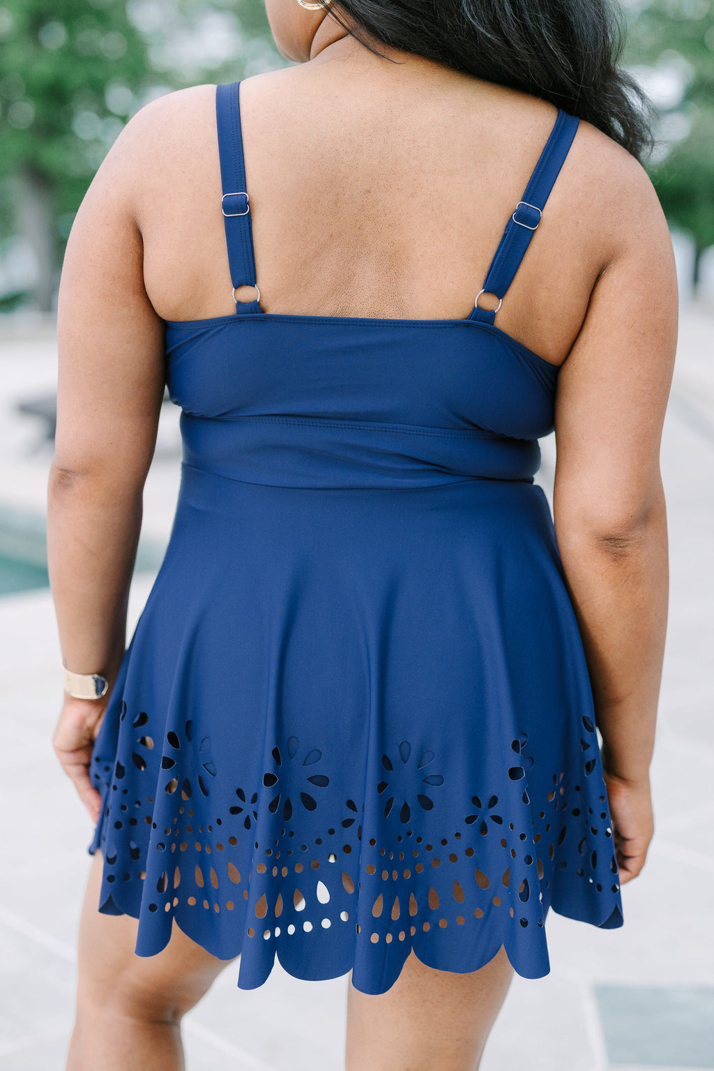 Off The Coast Swim Dress, Navy