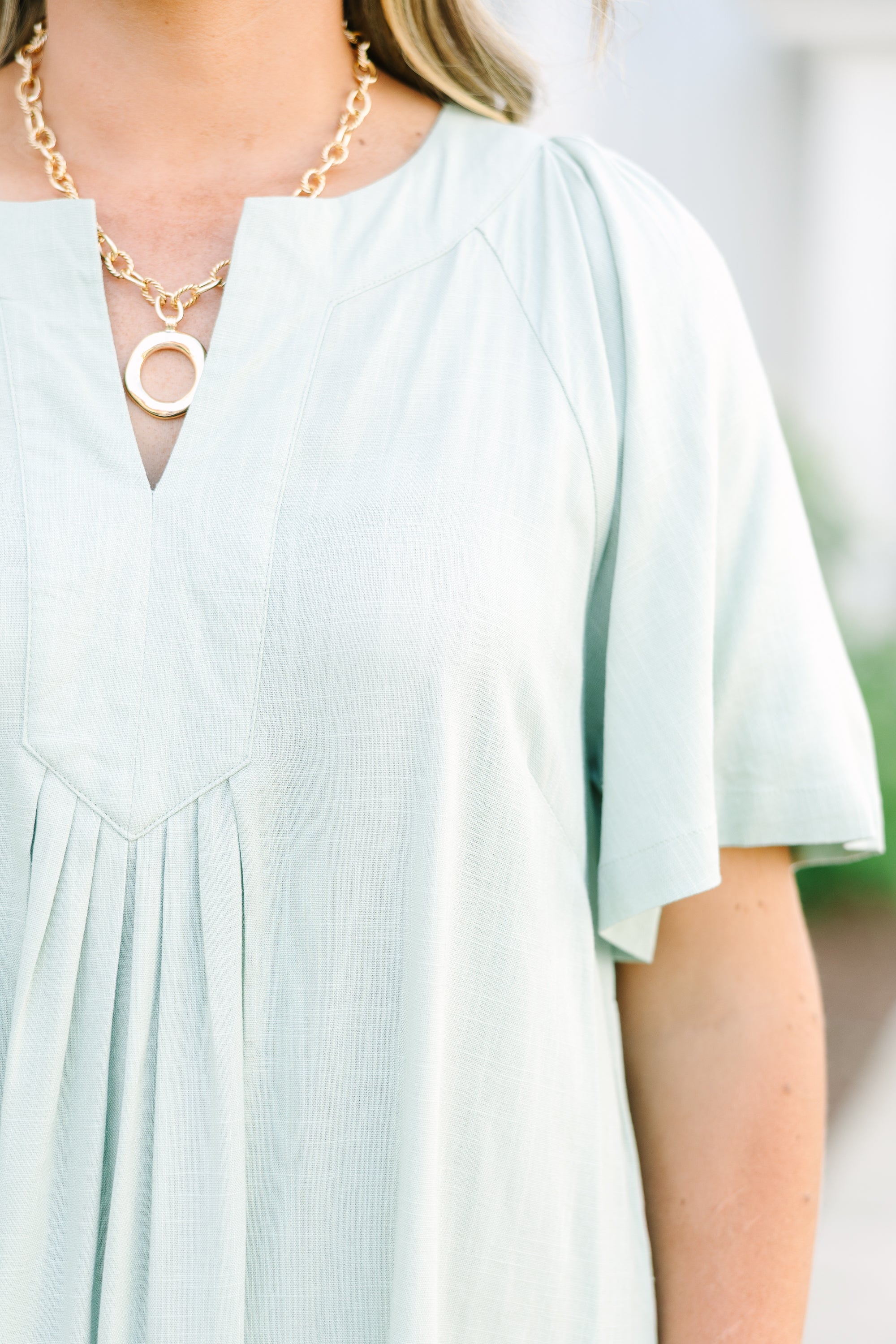 Off The Edge Dress, Sage